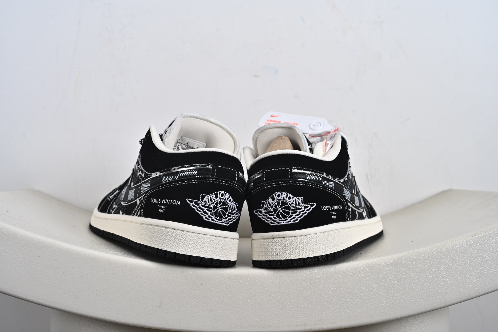 定制版 Air Jordan 1 Low x AJ1 低帮 黑白牛仔 AJ1 乔丹1代 aj1 乔1 低邦 黑白牛仔 LR2025-009