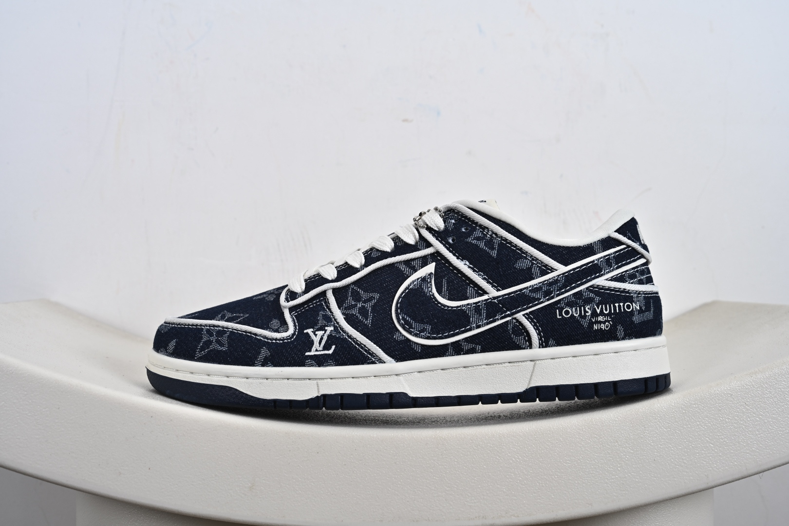Nike SB Dunk Low“LV联名——深蓝牛仔” 高端定制 低帮休闲板鞋 SC0601-469