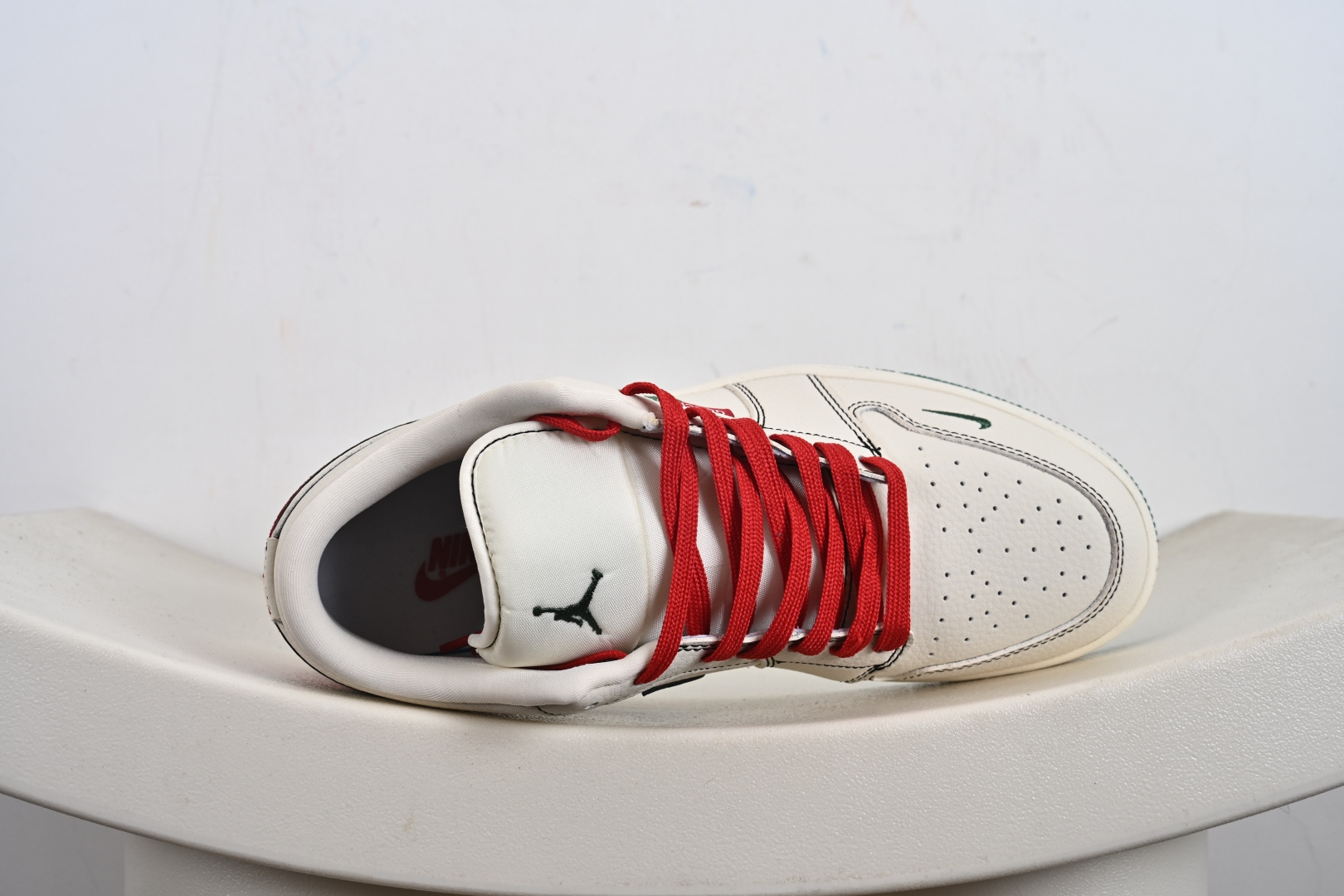 高端定制Air Jordan 1 Low AJ1 乔1 “古驰联名---奶白拼接红绿”高端定制 低帮复古篮球鞋 LD2025-003