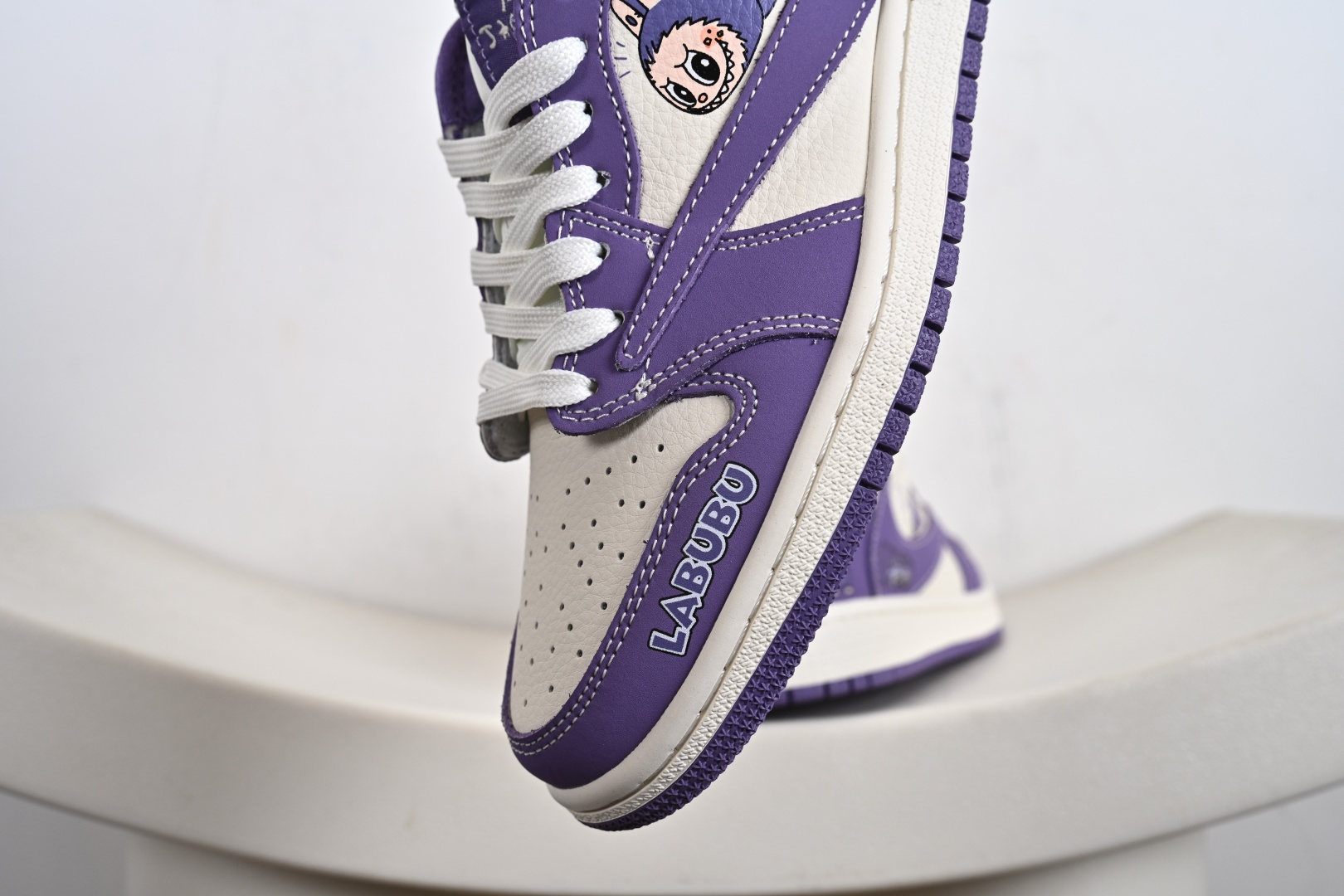 定制版Travis Scott x Fragment Design x Jordan Air Jordan 1 Low OG SP “白紫拉布布” DD7866-113
