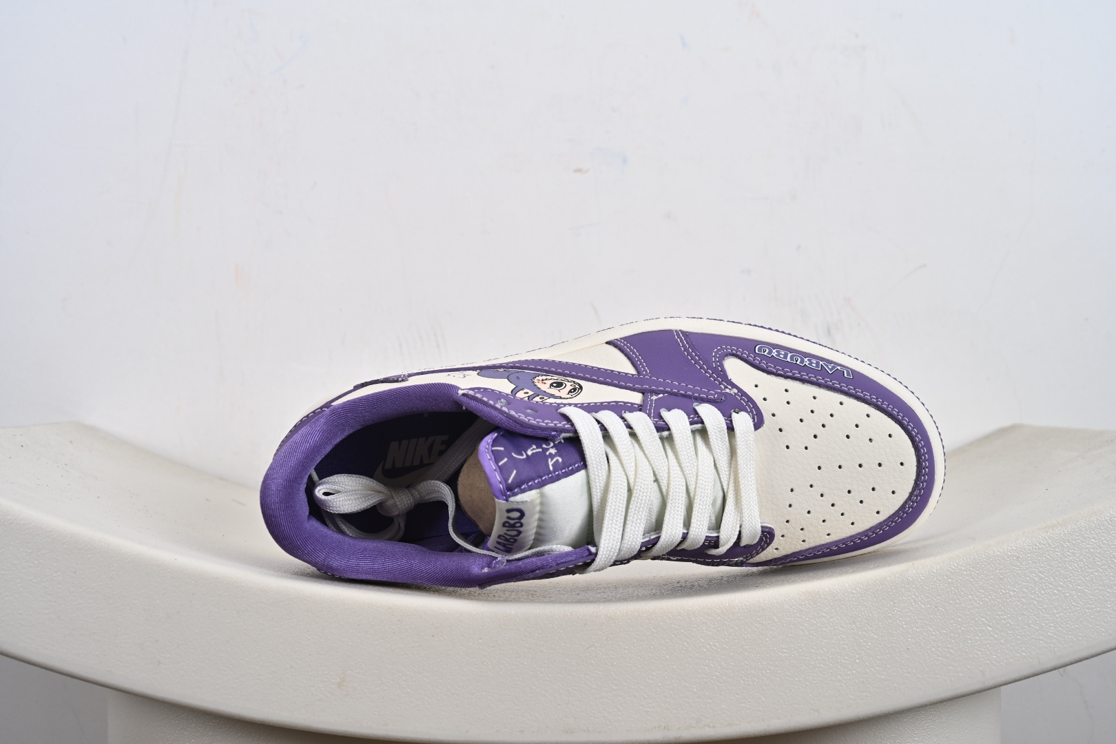 定制版Travis Scott x Fragment Design x Jordan Air Jordan 1 Low OG SP “白紫拉布布” DD7866-113