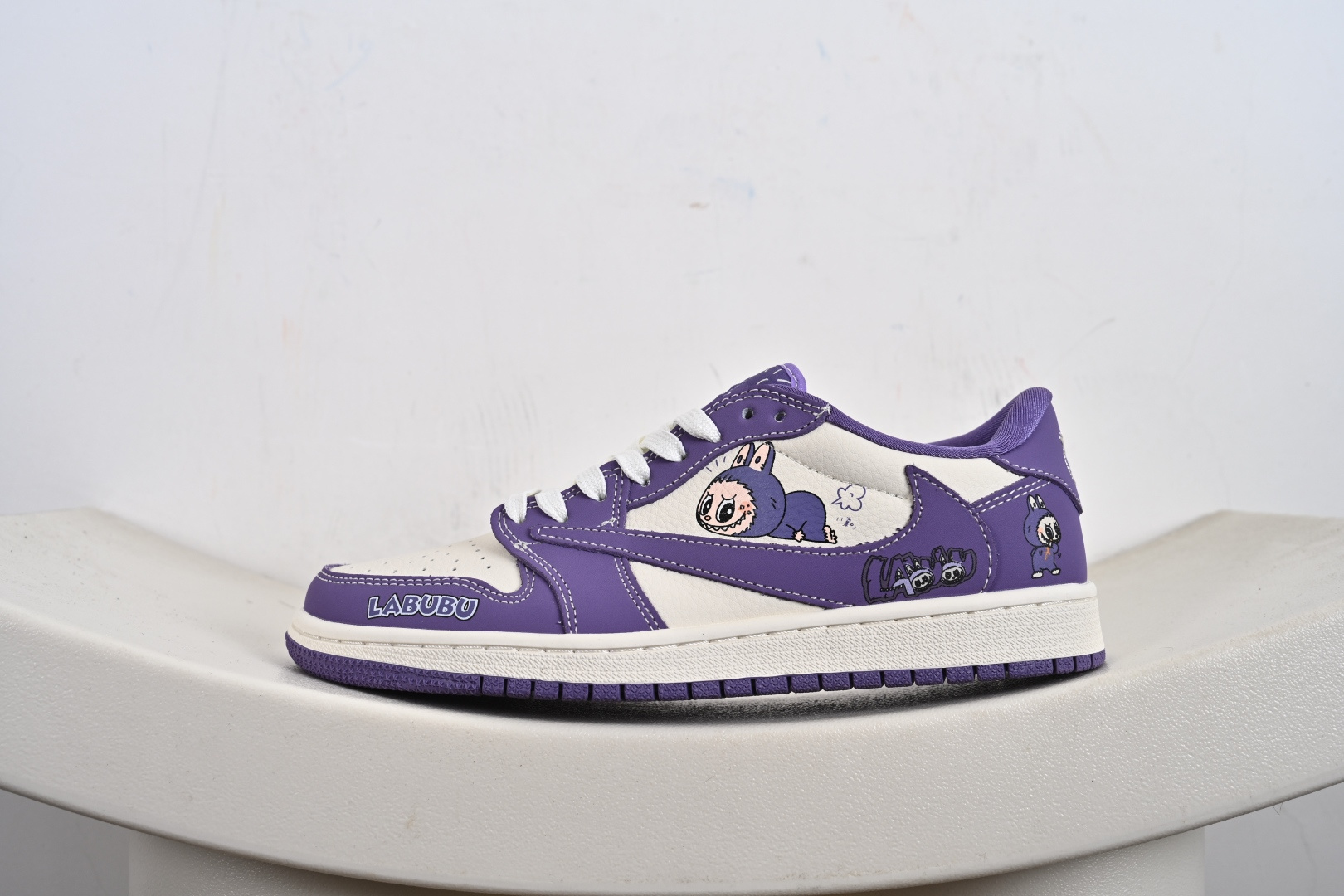 定制版Travis Scott x Fragment Design x Jordan Air Jordan 1 Low OG SP “白紫拉布布” DD7866-113