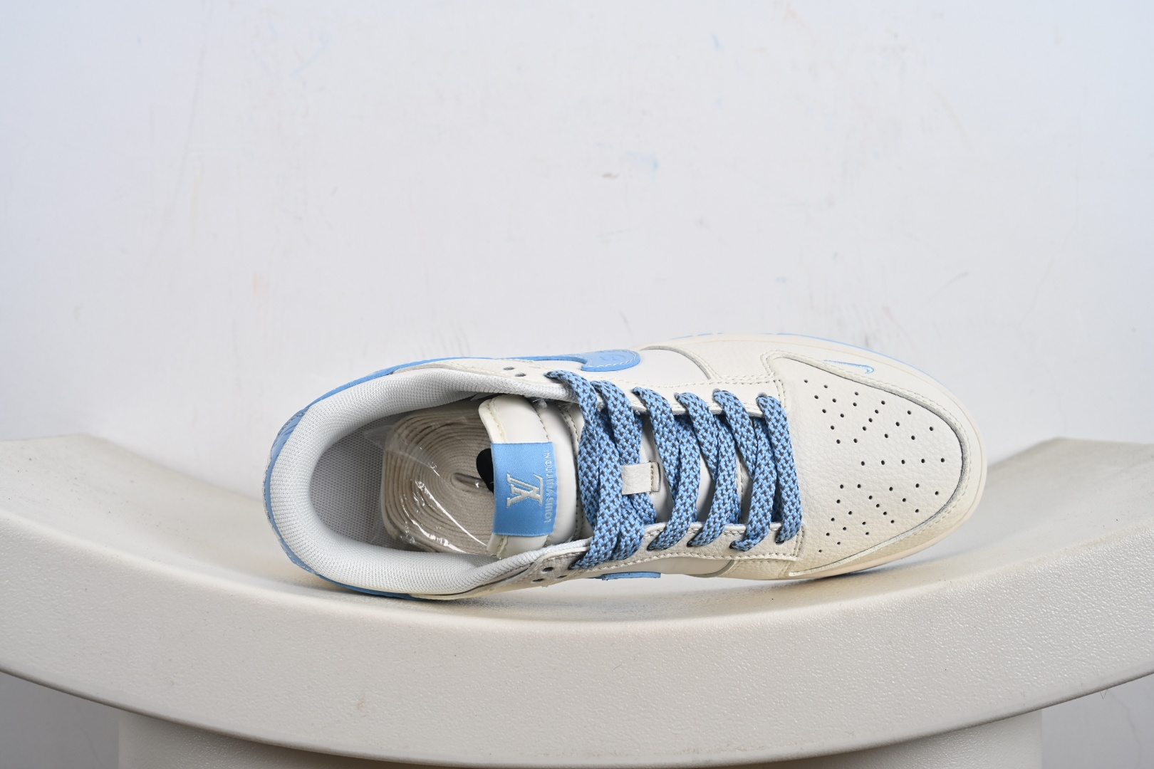 定制版NK SB Dunk Low 联名 米白冰蓝印花 周年高端定制 低帮休闲板鞋 JP1628-015