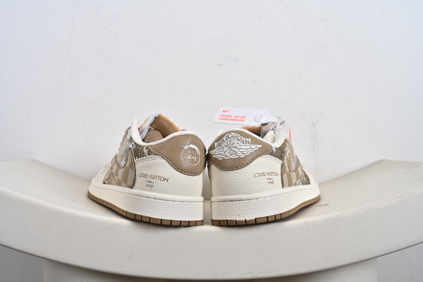 Travis Scott x Fragment Design x Jordan Air Jordan 1 Low OG SP “路易威登LV联名---米白黄LV帆布印花” XS2025-065