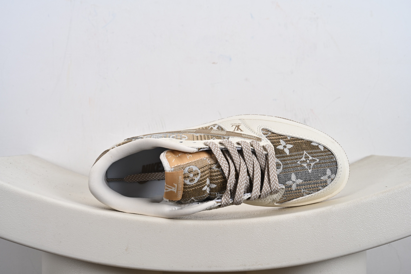 Travis Scott x Fragment Design x Jordan Air Jordan 1 Low OG SP “路易威登LV联名---米白黄LV帆布印花” XS2025-065