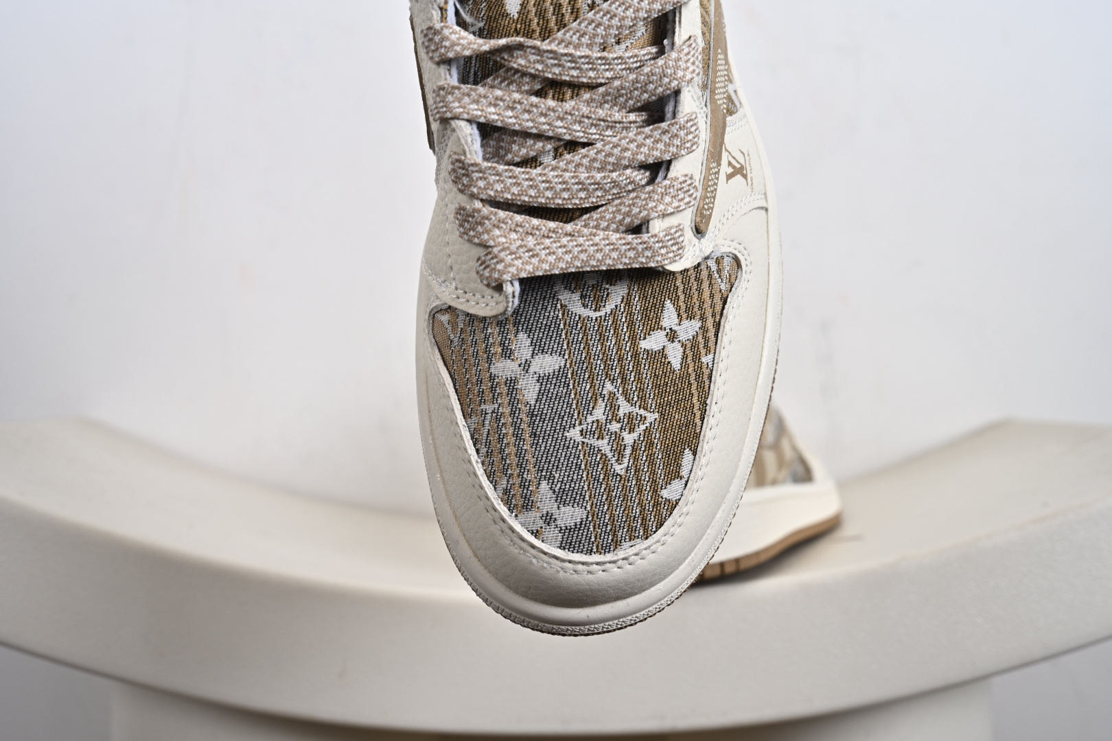 Travis Scott x Fragment Design x Jordan Air Jordan 1 Low OG SP “路易威登LV联名---米白黄LV帆布印花” XS2025-065