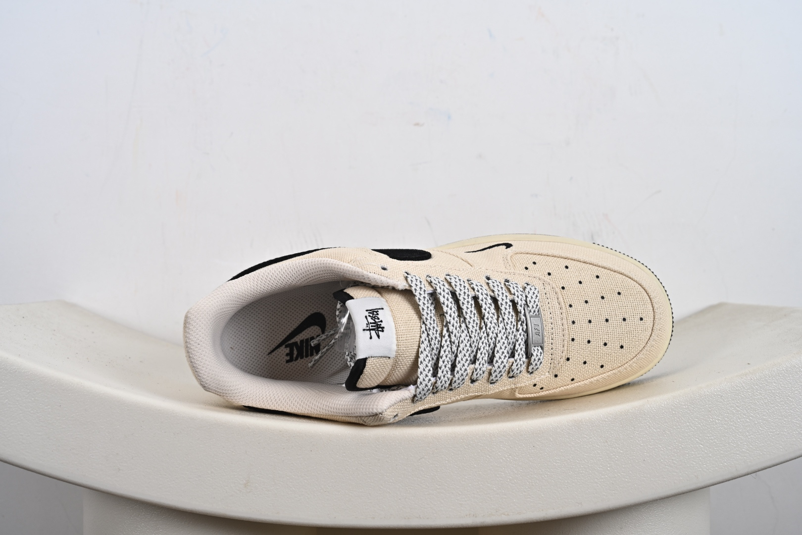 Stussy x Air Force 1 Low 斯图西 x 空军一号 低帮 联名米白黑 XX3168-155