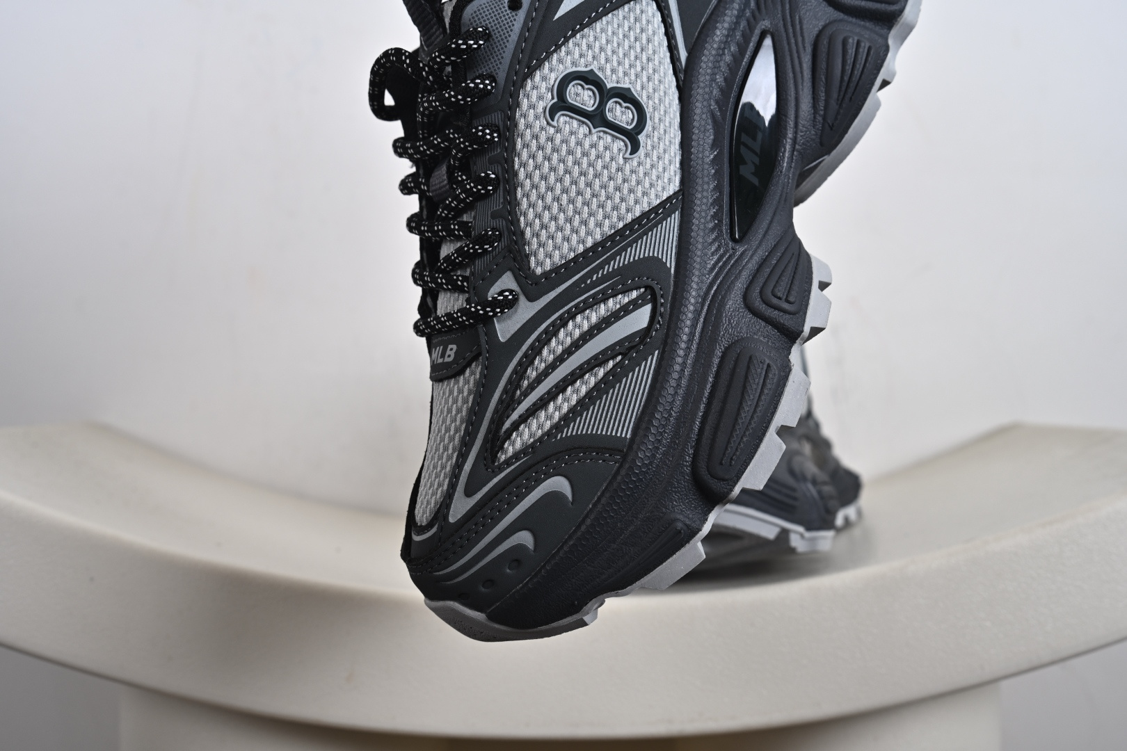 NY美国榄球洋基队限定 x MLB Big Ball Chunky Mesh 厚底老爹系列低帮魔术贴轻量休闲运动慢跑鞋 3ASHW015N