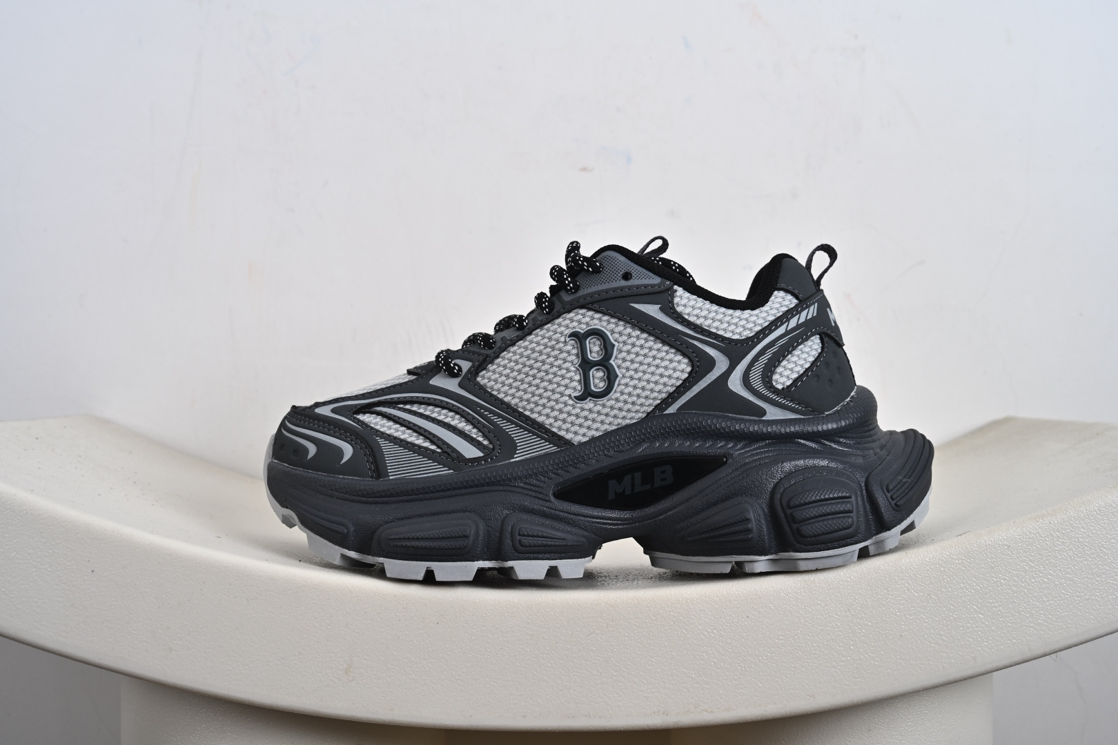 NY美国榄球洋基队限定 x MLB Big Ball Chunky Mesh 厚底老爹系列低帮魔术贴轻量休闲运动慢跑鞋 3ASHW015N