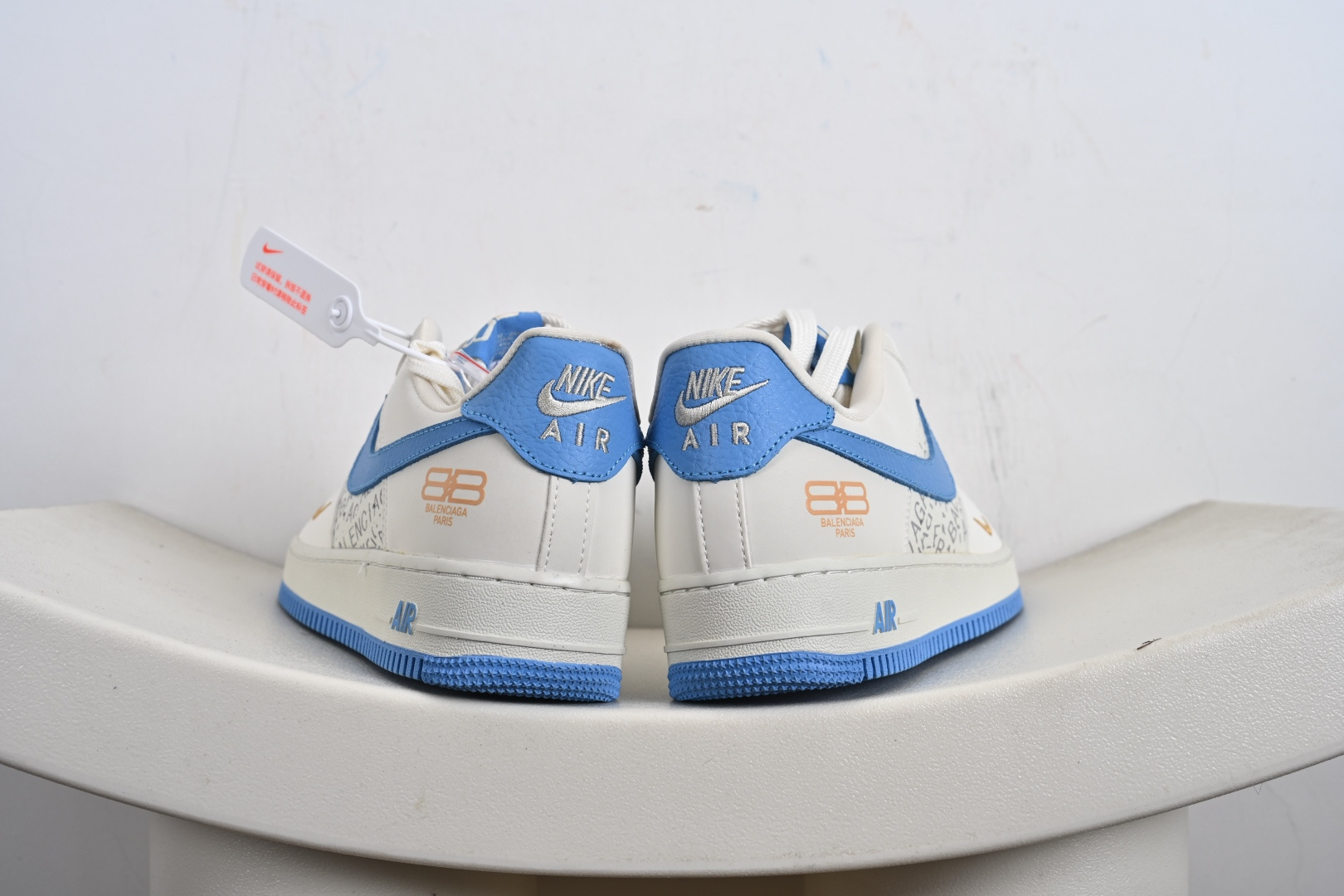 240 NK Air Force 1'07 Low 巴黎世家联名 白蓝金 空军一号低帮休闲板鞋 YF9511-803