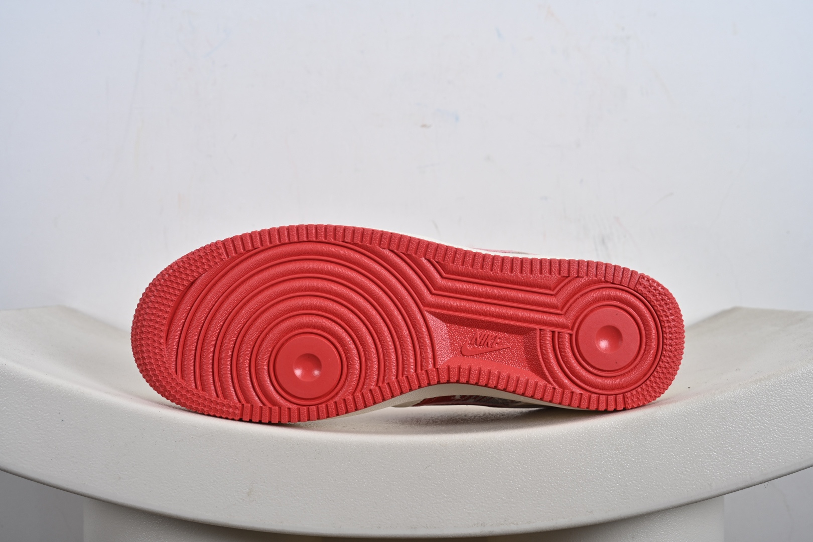 240 高端定制Nike Air Force 1 '07 Low “路易威登LV联名--- 白红帆布印花” 高端定制 低帮休闲板鞋 XL1979-109