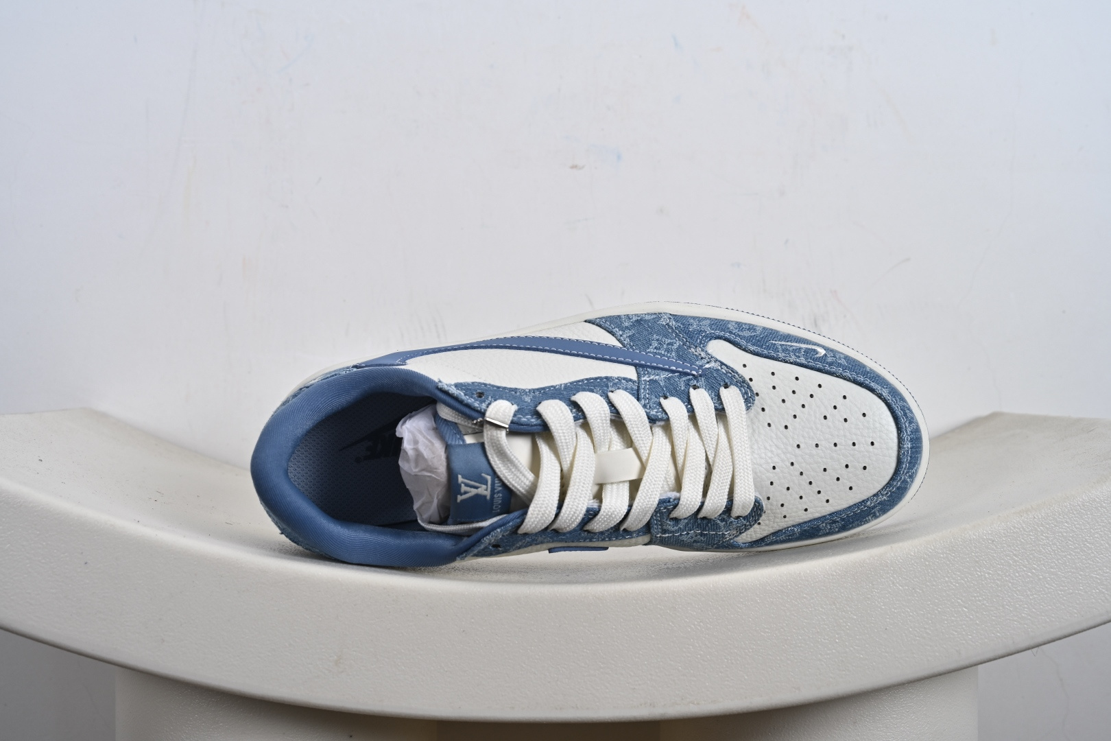 Travis Scott x Fragment Design x Air Jordan 1 Low SP AJ1 乔1 LV联名 天空蓝牛仔 低帮文化休闲板鞋 SC0601-056