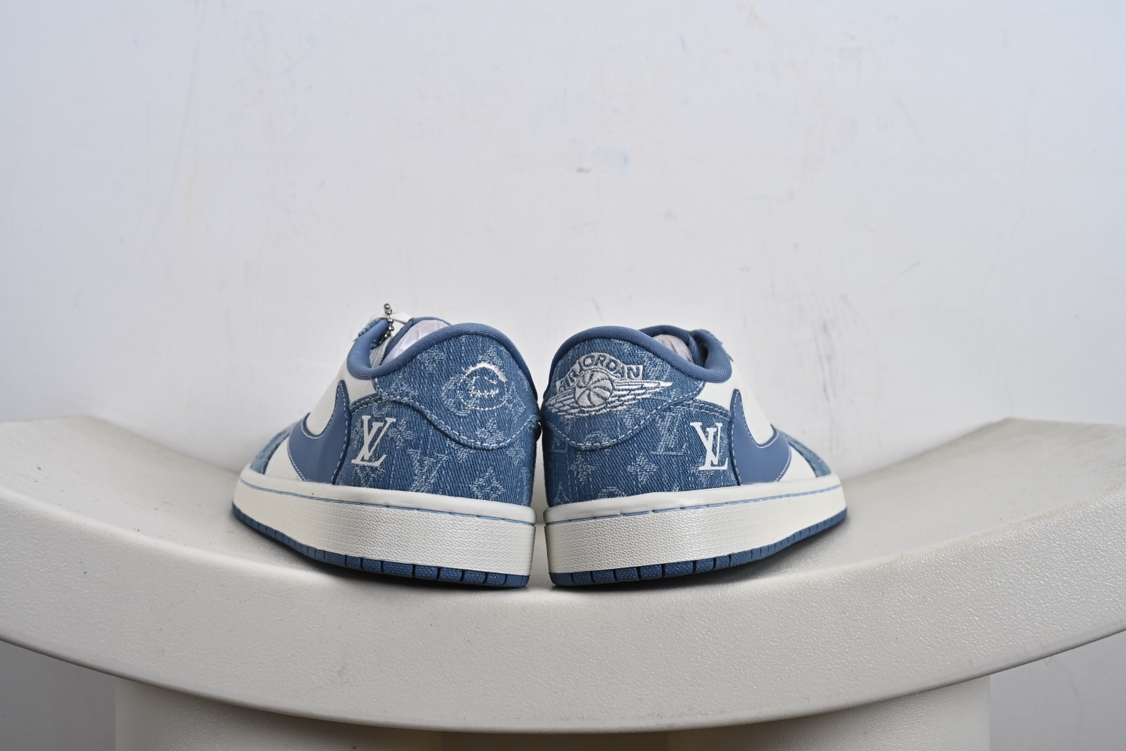 Travis Scott x Fragment Design x Air Jordan 1 Low SP AJ1 乔1 LV联名 天空蓝牛仔 低帮文化休闲板鞋 SC0601-056