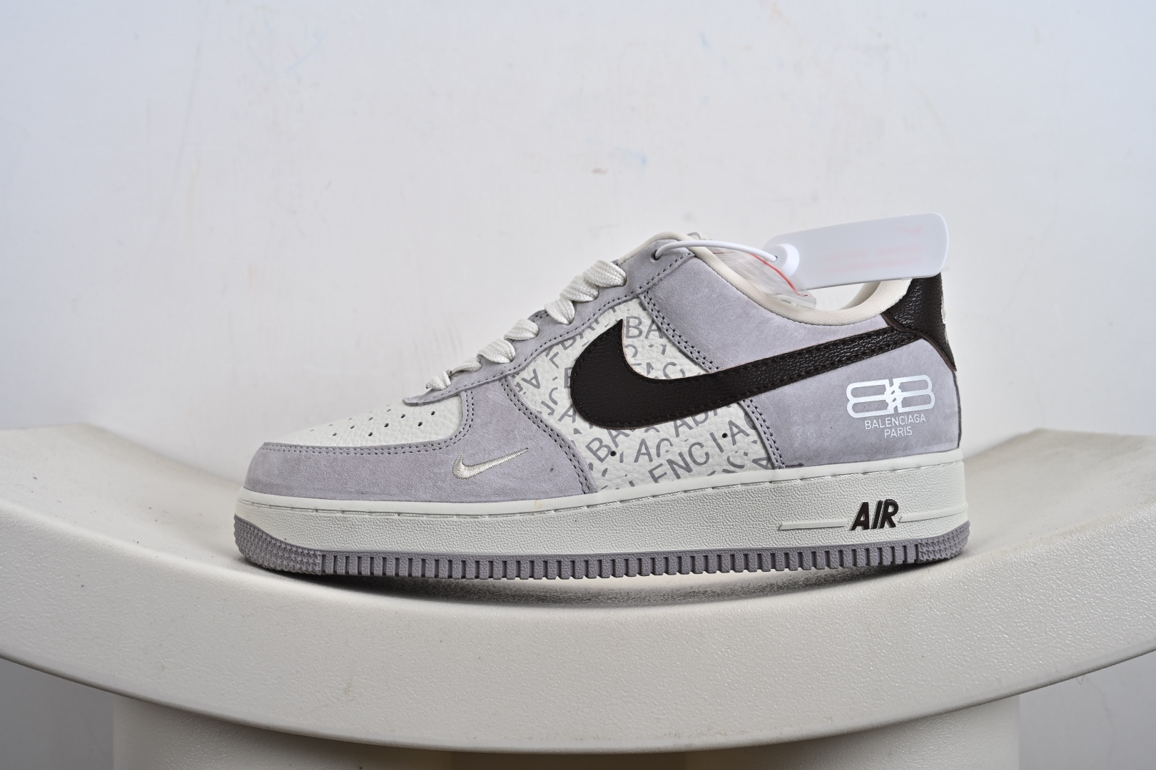240 Nike Air Force 1'07 Low 巴黎世家联名 白棕 空军一号低帮休闲板鞋 YF9511-806