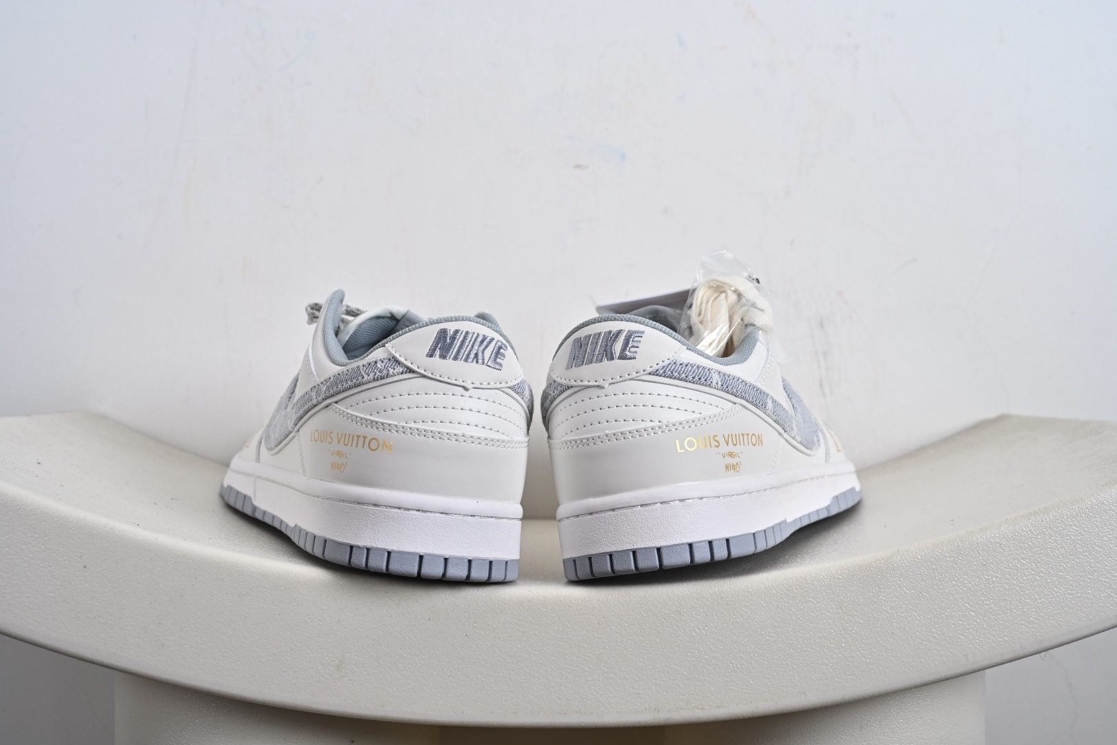 Nike SB Dunk Low LV联名 灰牛仔勾 周年高端定制 低帮休闲板鞋 CS1688-126