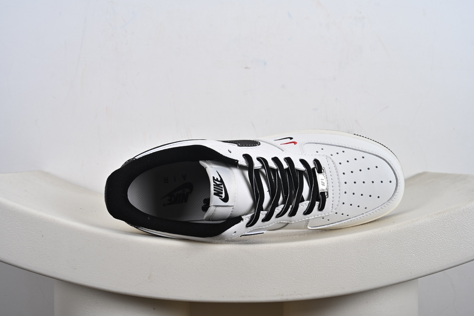 Nike Air Force 1'07 Low 斯图西联名 米黑勾黑底 空军一号低帮休闲板鞋 CS5288-037