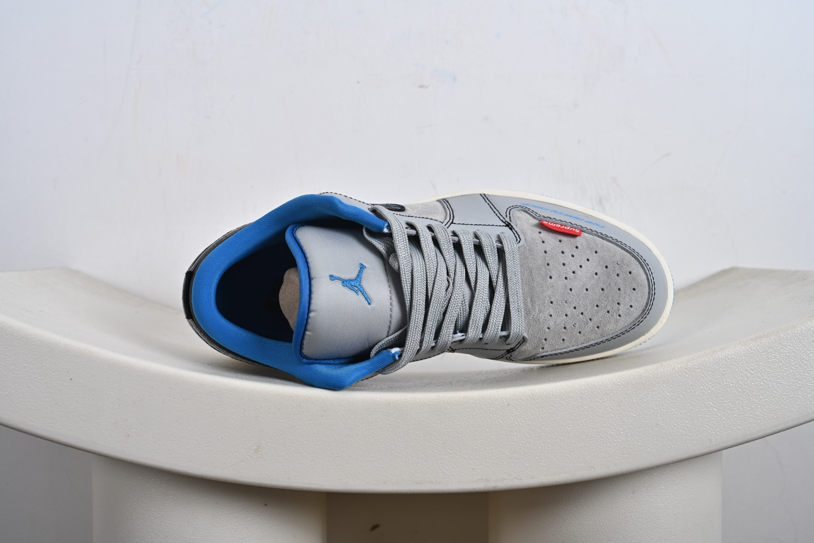 高端定制Air Jordan 1 Low AJ1 乔1 “北面联名---灰蓝猪八”高端定制 低帮复古篮球鞋 LD2025-002