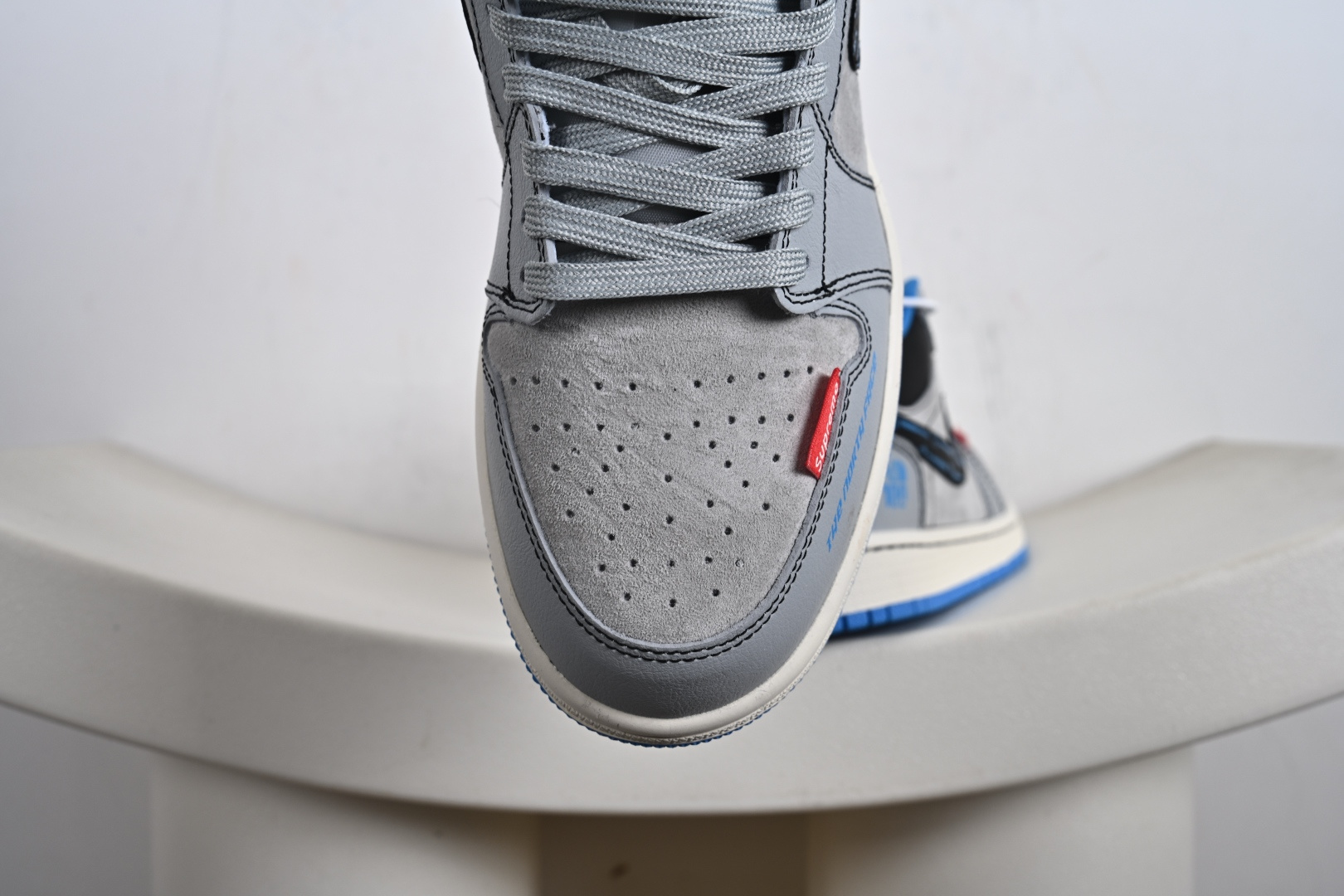 高端定制Air Jordan 1 Low AJ1 乔1 “北面联名---灰蓝猪八”高端定制 低帮复古篮球鞋 LD2025-002