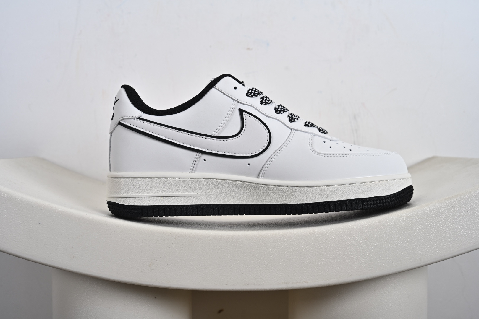 Nike Air Force 1'07 Low ”Justdoit” 白黑小勾 空军一号低帮休闲板鞋 CS5288-038