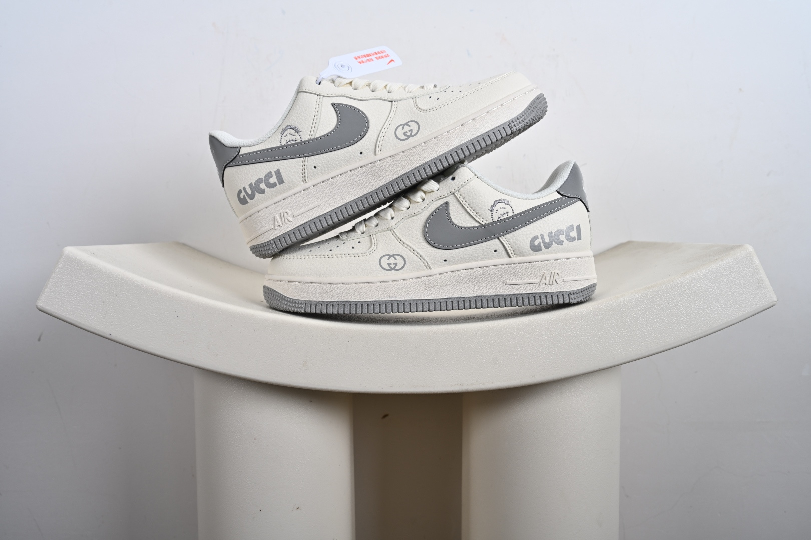 Nike Air Force 1’07 Low 古驰联名 鬼脸米灰 空军一号 低帮休闲板鞋 QW5836-024