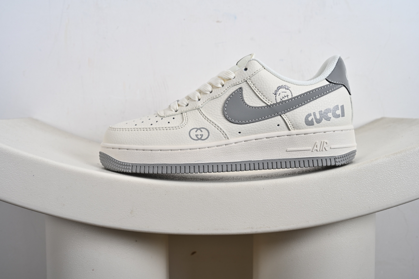 Nike Air Force 1'07 Low 古驰联名 鬼脸米灰 空军一号 低帮休闲板鞋 QW5836-024