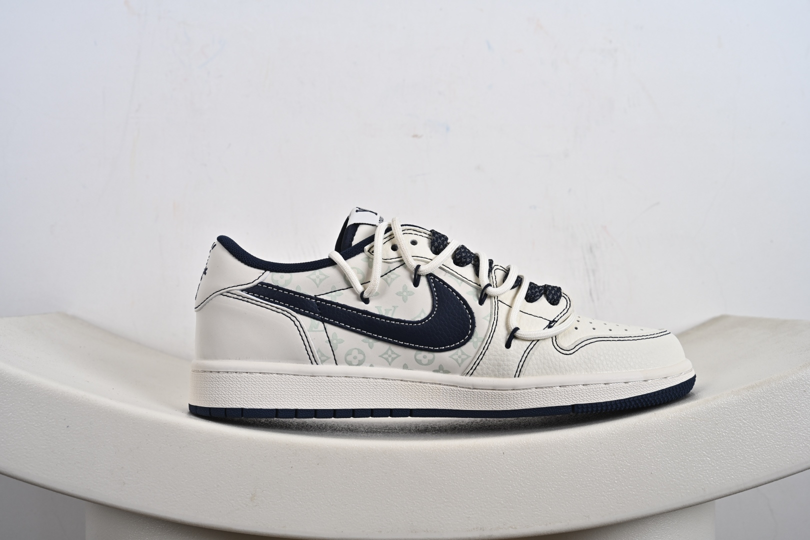 Travis Scott x Fragment Design x Jordan Air Jordan 1 Low SP LV联名-米白午夜蓝” HT5088-603