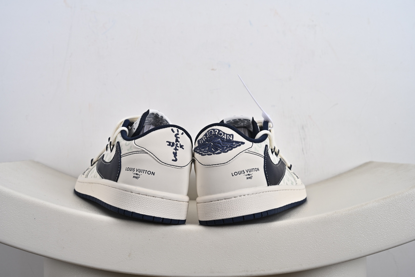 Travis Scott x Fragment Design x Jordan Air Jordan 1 Low SP LV联名-米白午夜蓝” HT5088-603