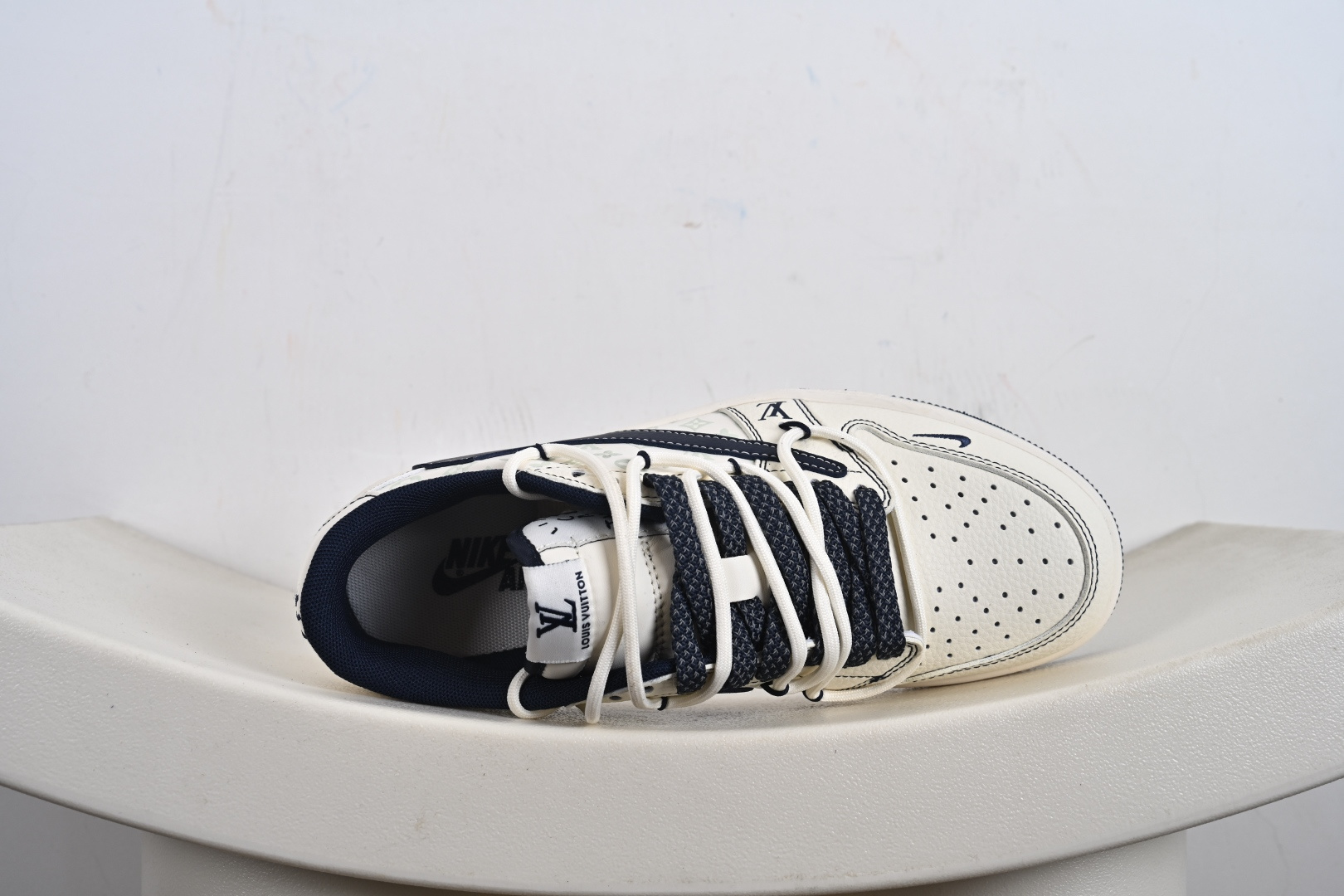 Travis Scott x Fragment Design x Jordan Air Jordan 1 Low SP LV联名-米白午夜蓝” HT5088-603