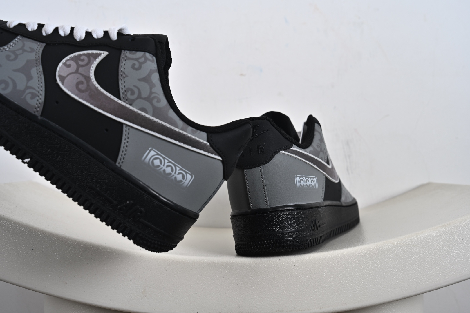 定制版 Nike Air Force 1 Low 07 WET 影月巡 黑灰 ZH0316-108