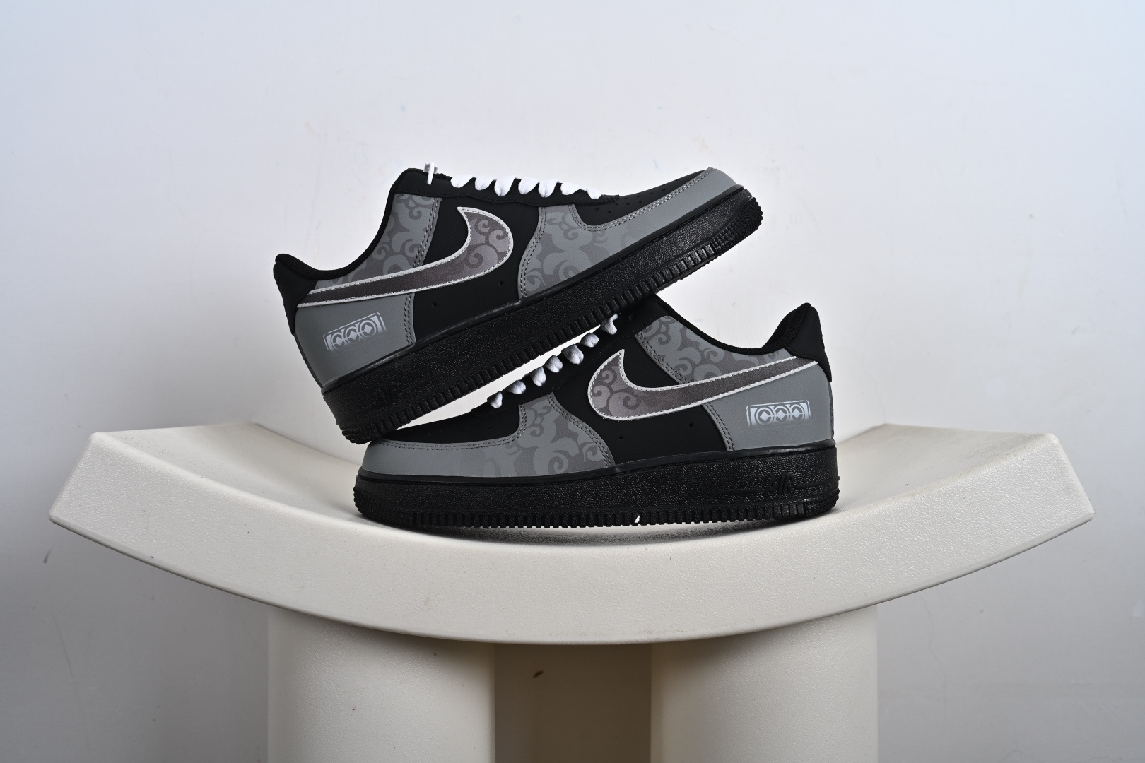 定制版 Nike Air Force 1 Low 07 WET 影月巡 黑灰 ZH0316-108