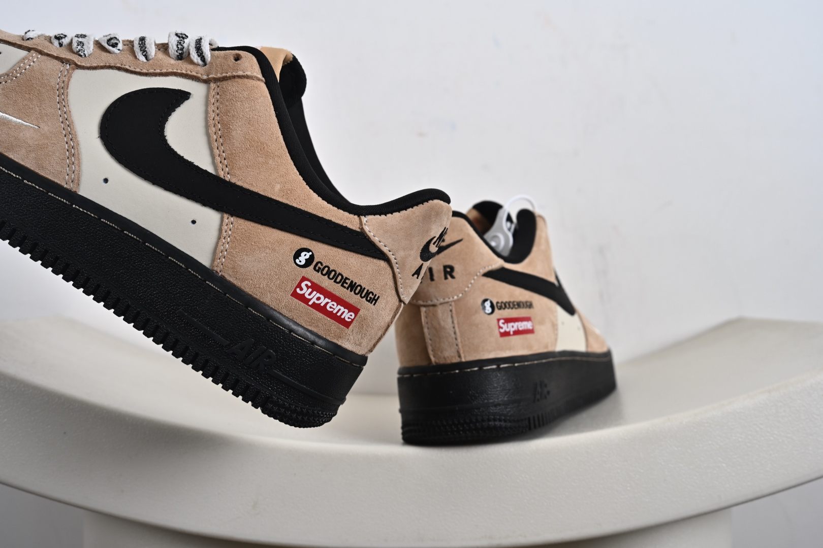 定制版 NK Air Force 1 '07 Low Supreme 藤原浩 联名--黑棕空军一号低帮 运动鞋 休闲鞋 YF9511-810