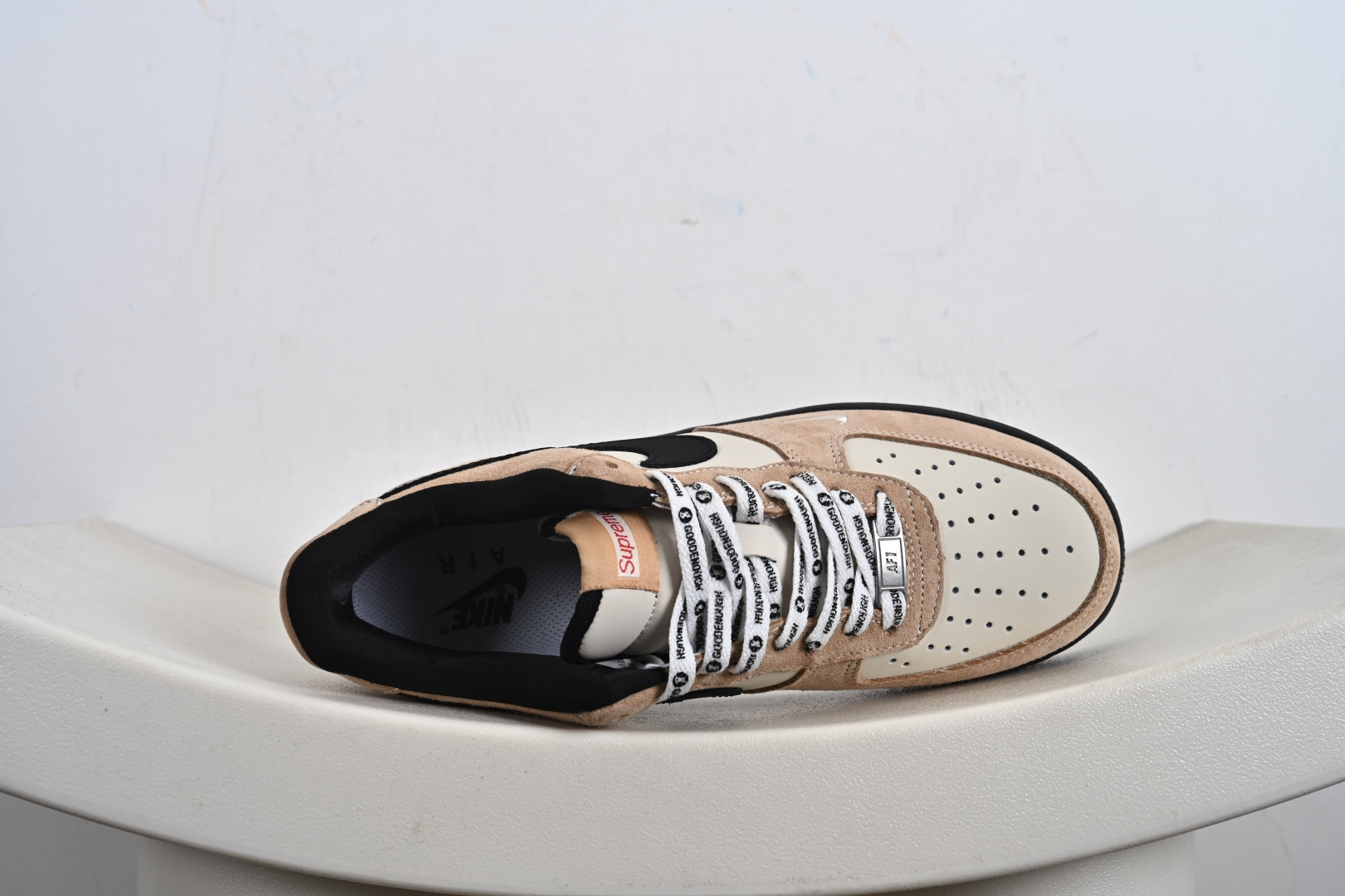 定制版 NK Air Force 1 '07 Low Supreme 藤原浩 联名--黑棕空军一号低帮 运动鞋 休闲鞋 YF9511-810