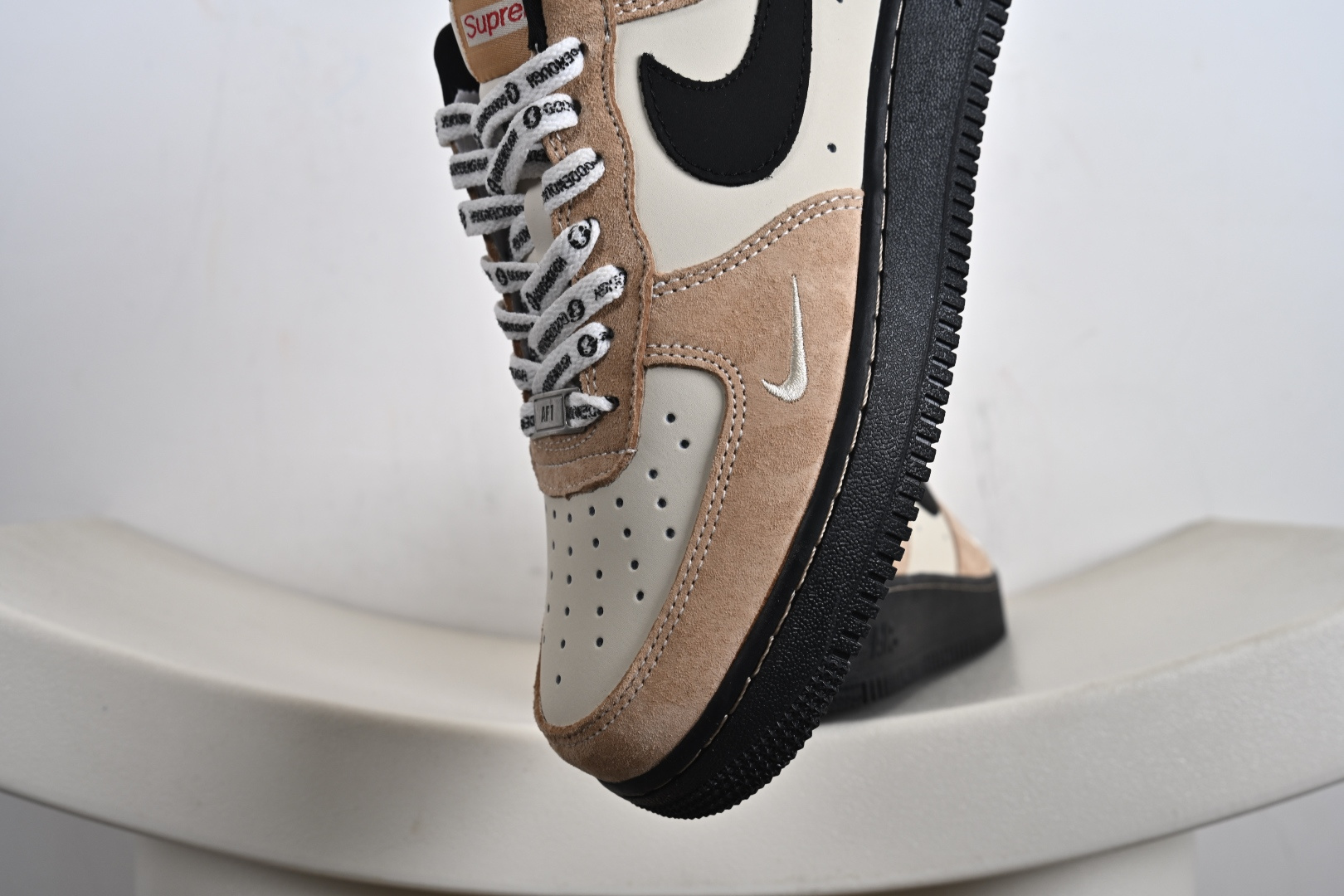 定制版 NK Air Force 1 '07 Low Supreme 藤原浩 联名--黑棕空军一号低帮 运动鞋 休闲鞋 YF9511-810