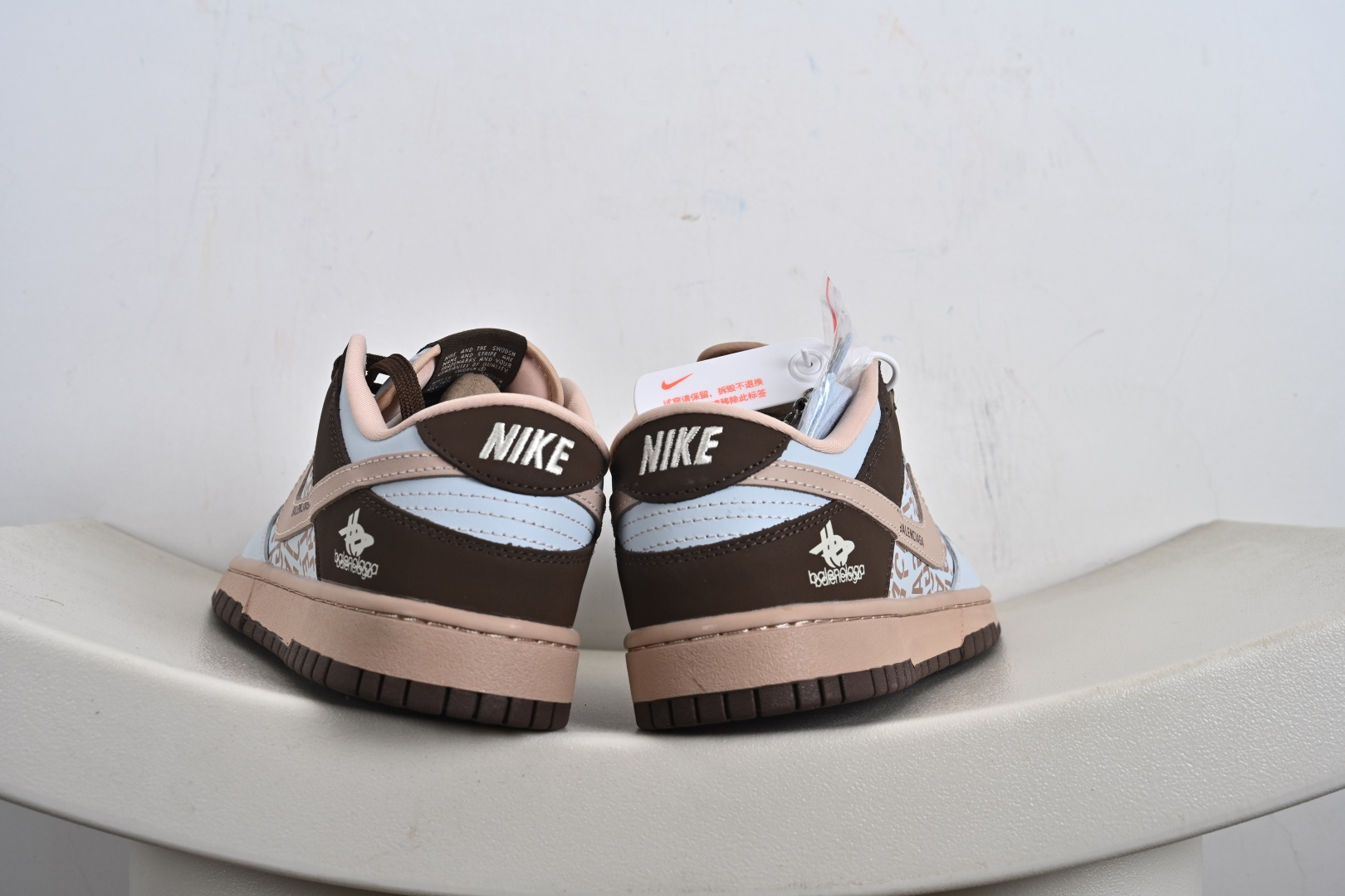 260 定制版 Balenciaga x NK Dunk SB Low 巴黎世家 x SB 低帮 蓝粉棕 DD1988-002