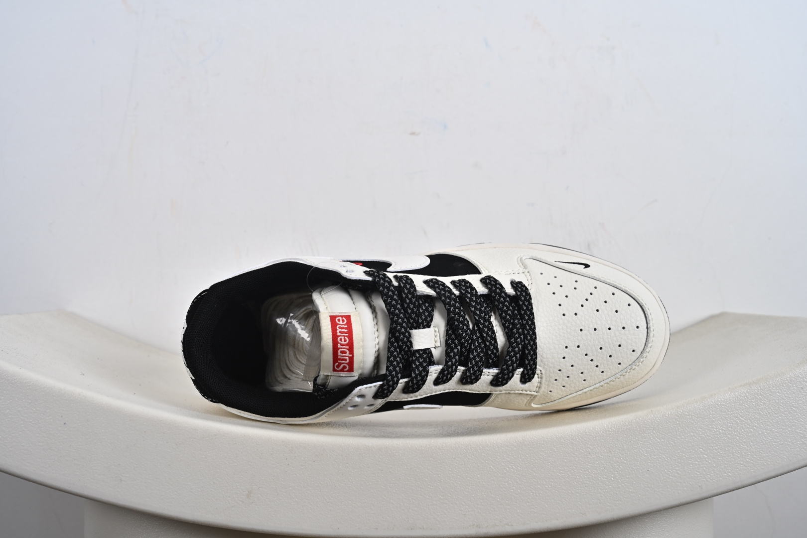 260 定制版 Nike SB Dunk Low Supreme联名 米黑拼接 周年高端定制 低帮休闲板鞋 JP1628-010