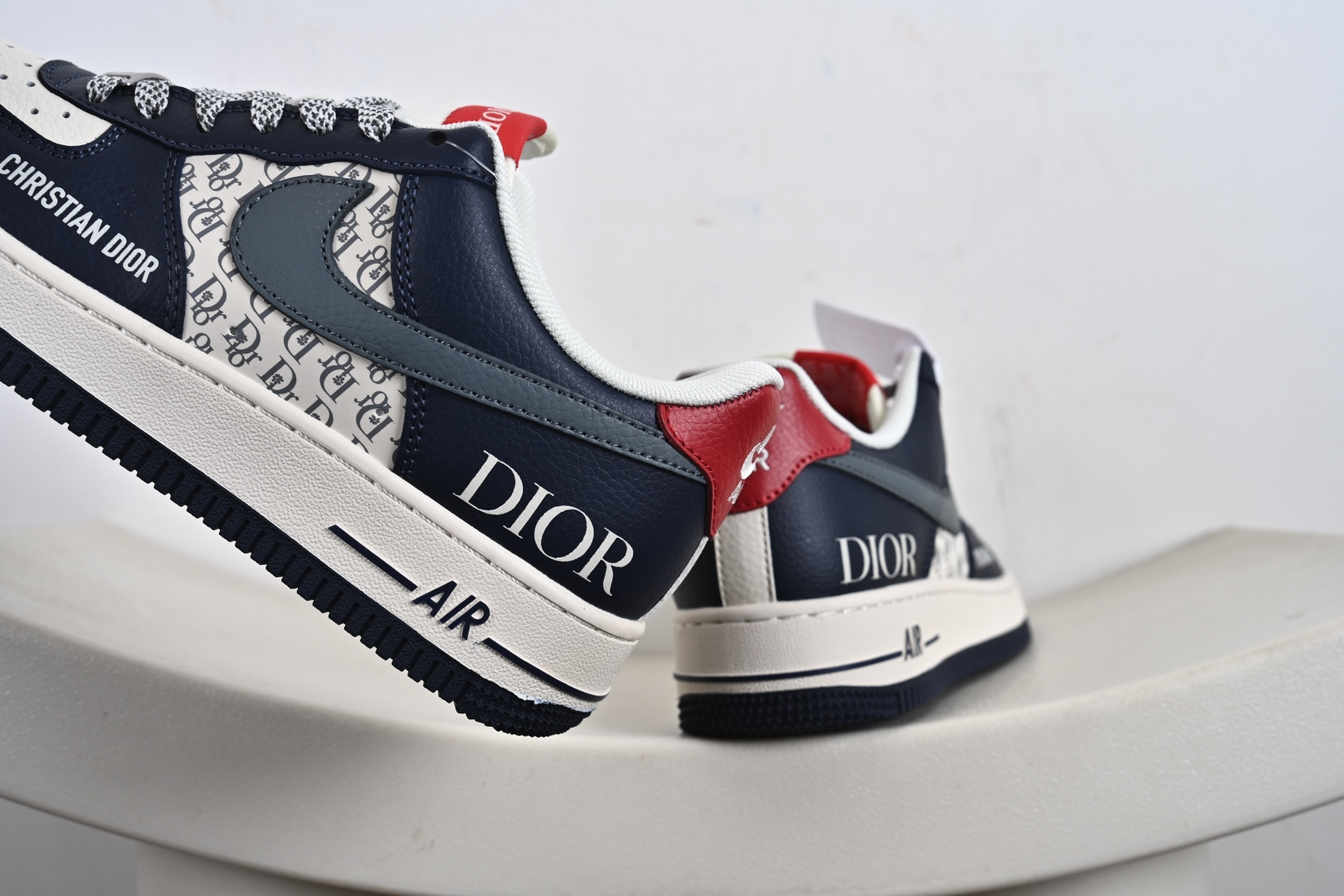 240 高端定制Nike Air Force 1 '07 Low “迪奥联名------ 米白蓝灰钩” 高端定制 低帮休闲板鞋 XD2588-603