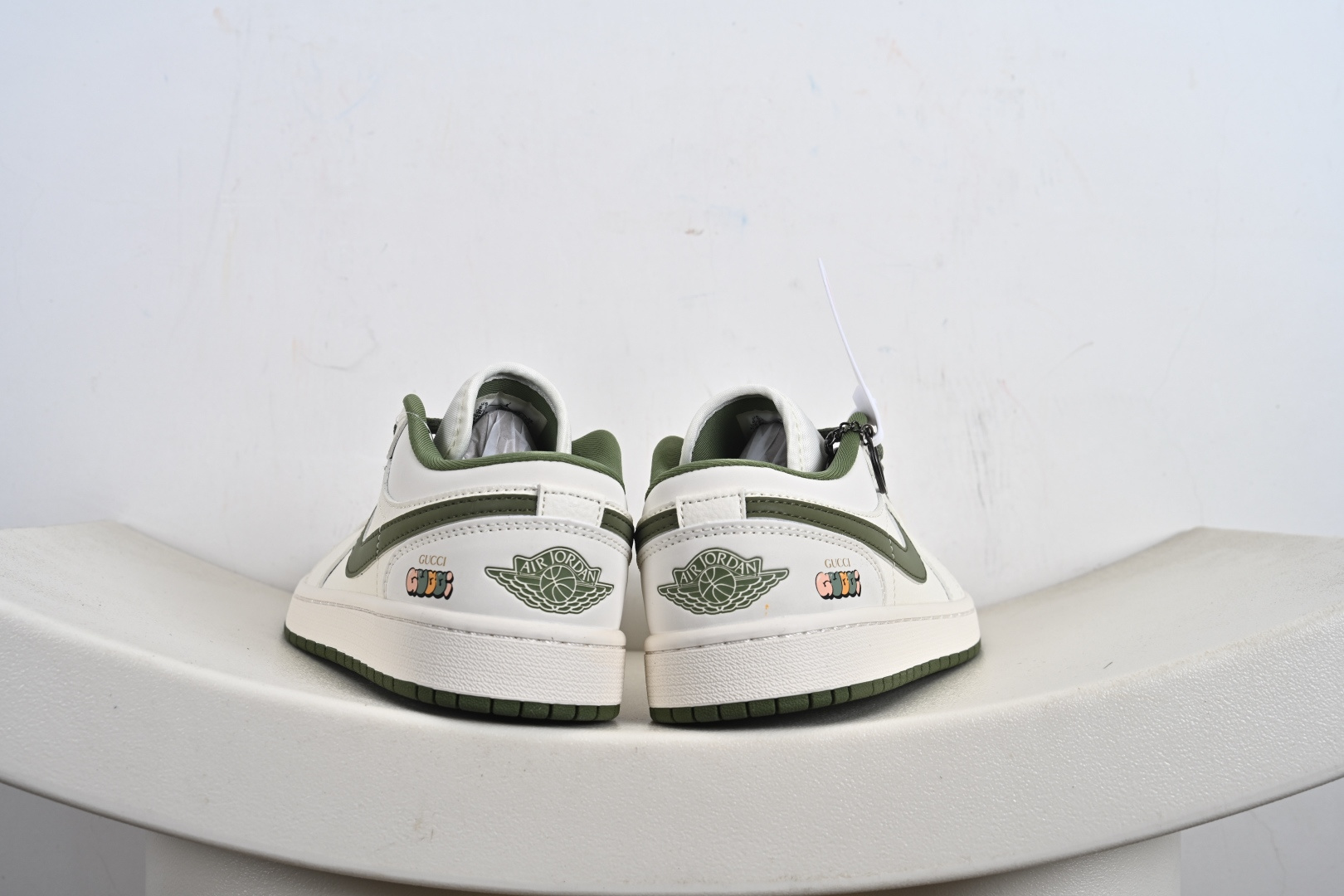 260 定制版 Air Jordan 1 Low AJ1 乔1古驰联名 米军绿 高端定制 低帮复古篮球鞋 XX3168-168