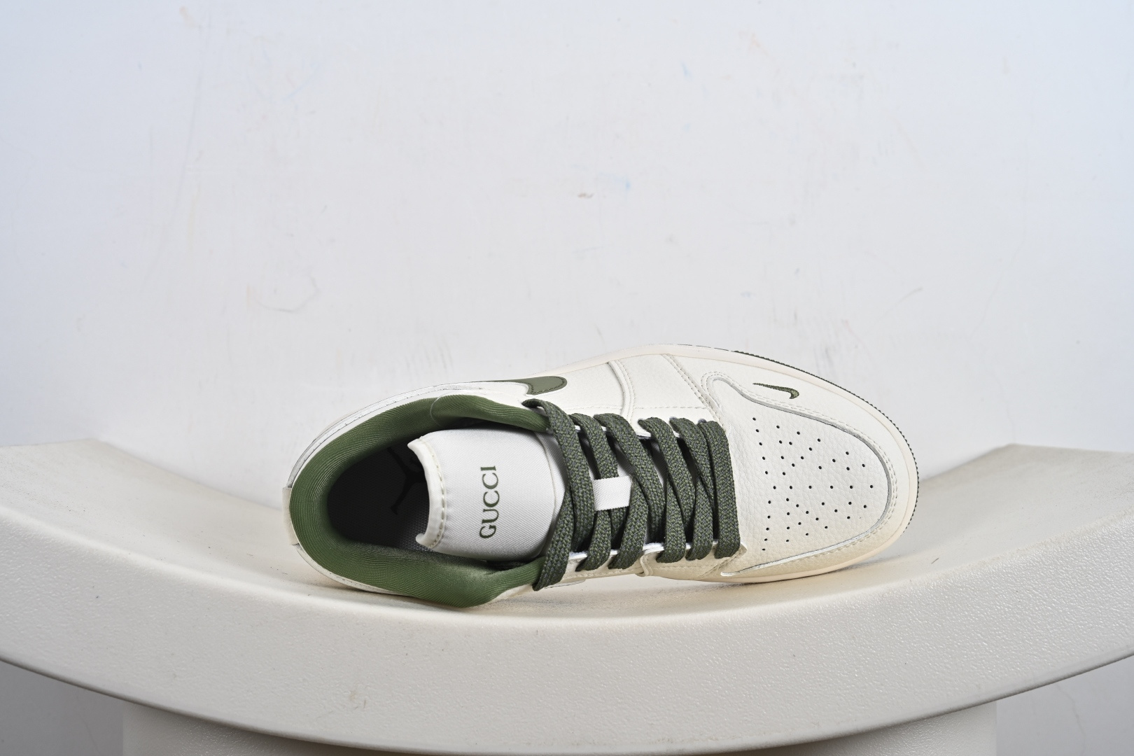 260 定制版 Air Jordan 1 Low AJ1 乔1古驰联名 米军绿 高端定制 低帮复古篮球鞋 XX3168-168