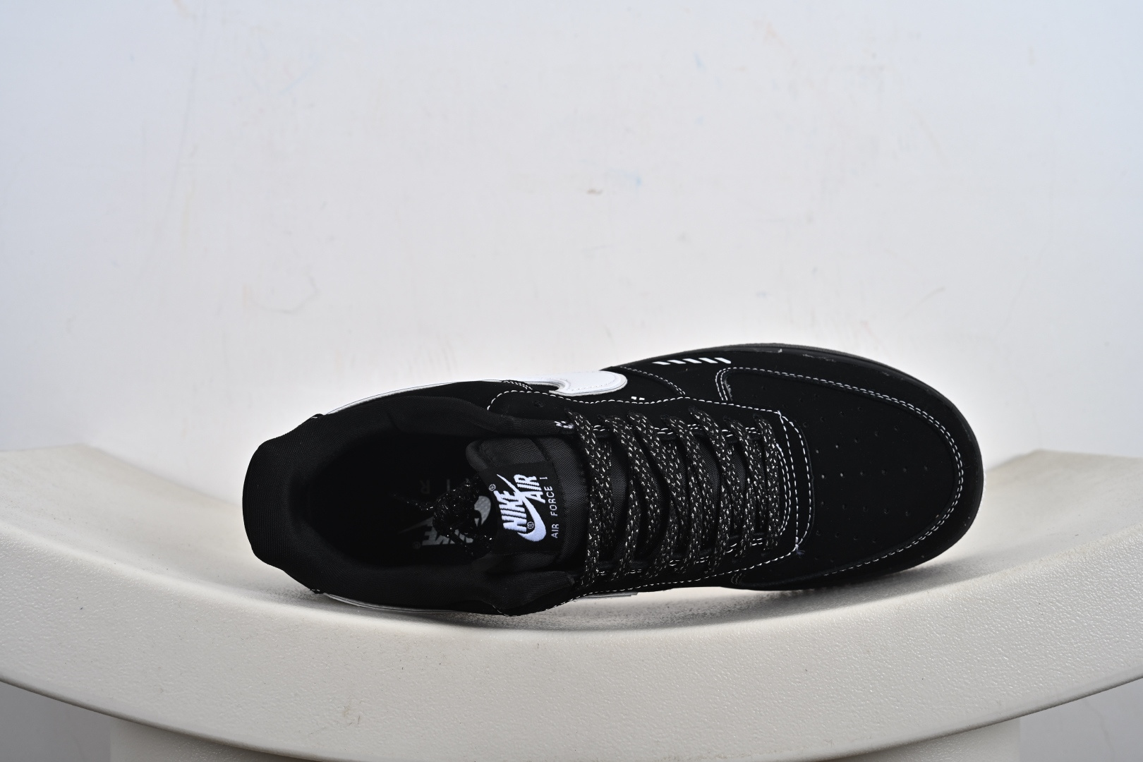 Nike Air Force 1 '07 Low “OFF-WHITE联名——黑银”空军一号 高端定制 低帮 运动鞋 DK0188-083