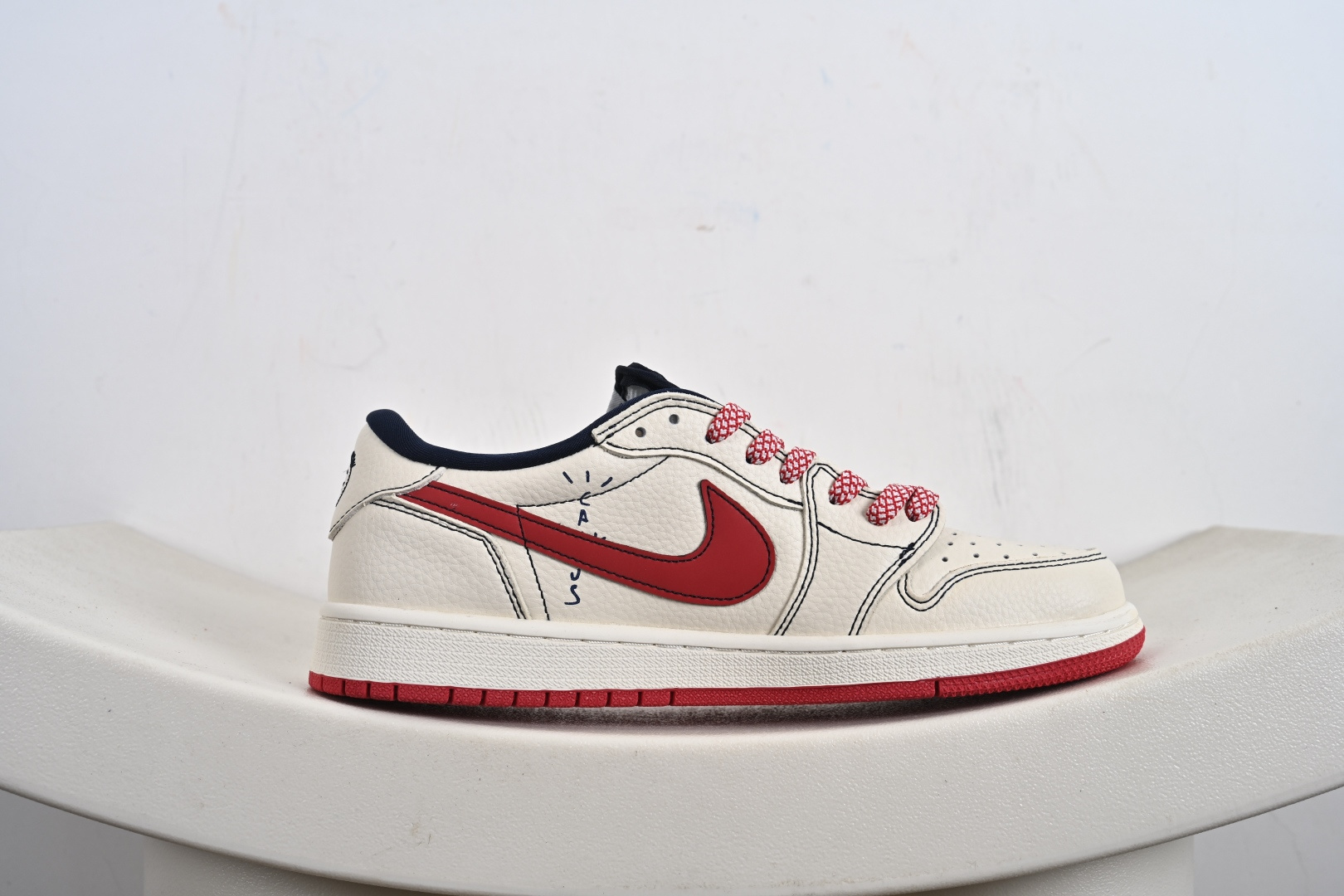 Nike Air Jordan 1 x 巴黎世家AJ1倒勾 乔一倒钩 ‘DIY’定制 耐克 低帮文化篮球鞋 DS2025-001