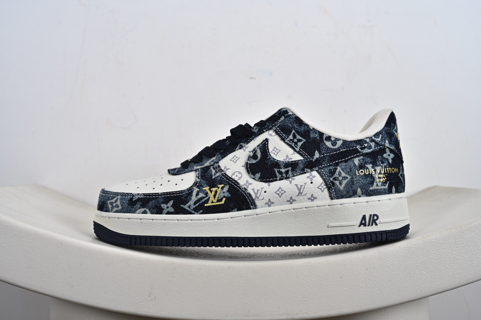 海外量发售！NIke Air Force 1 '07 Low LV联名--白墨蓝空军一号低帮 运动鞋 YF9511-820