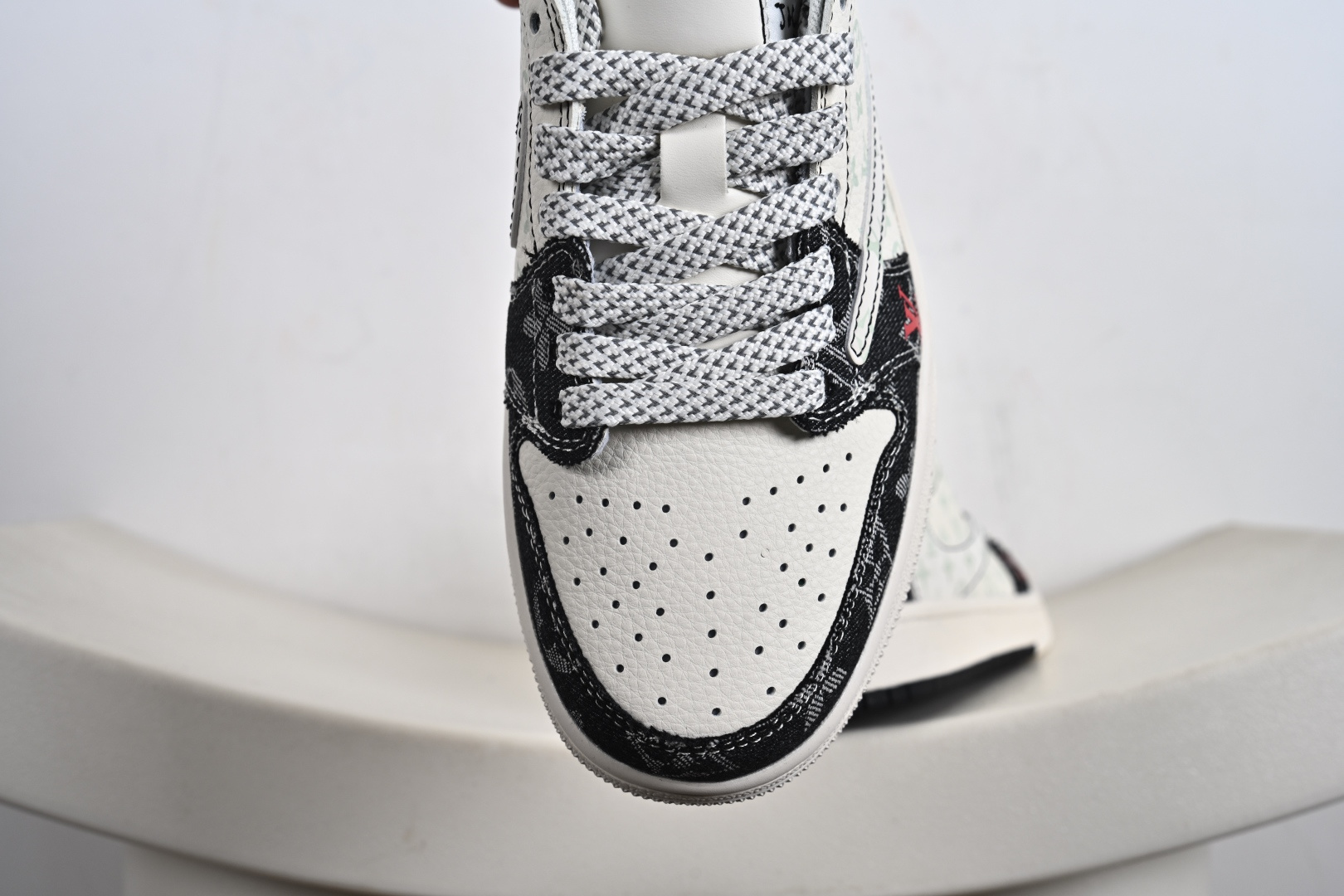 Travis Scott x Fragment Design x Air Jordan 1 Low SP AJ1 乔1联名米黑牛仔 低帮文化休闲板鞋 CX5050-Y28