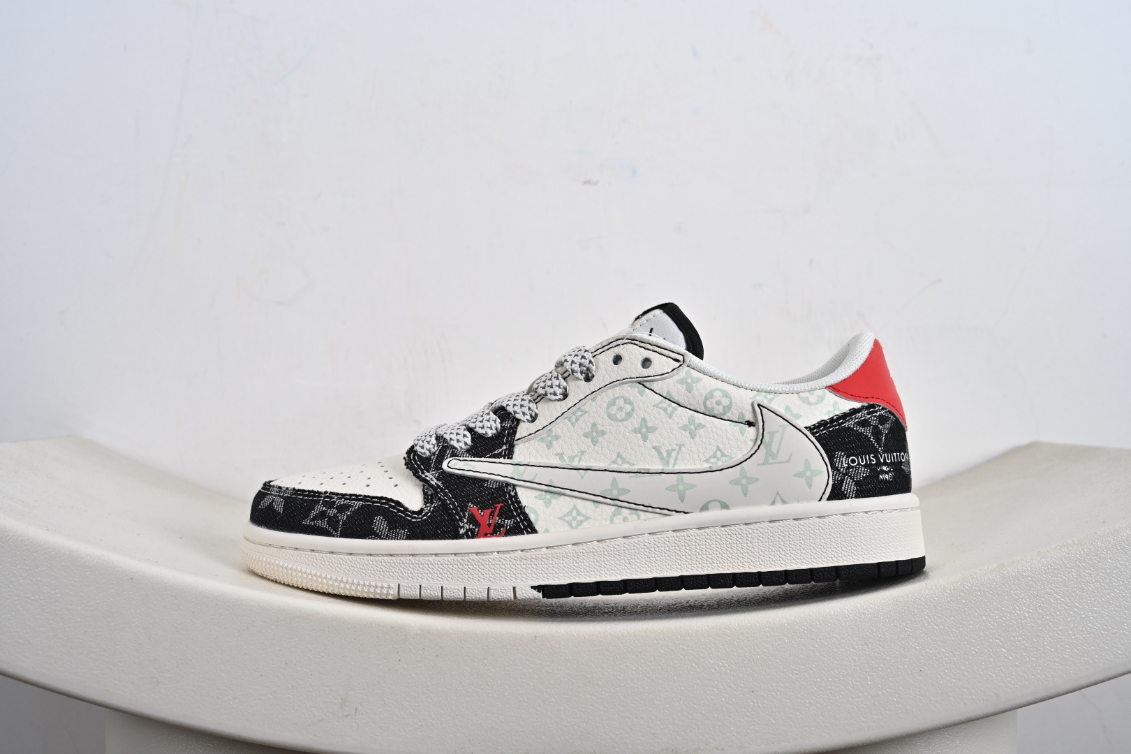 Travis Scott x Fragment Design x Air Jordan 1 Low SP AJ1 乔1联名米黑牛仔 低帮文化休闲板鞋 CX5050-Y28