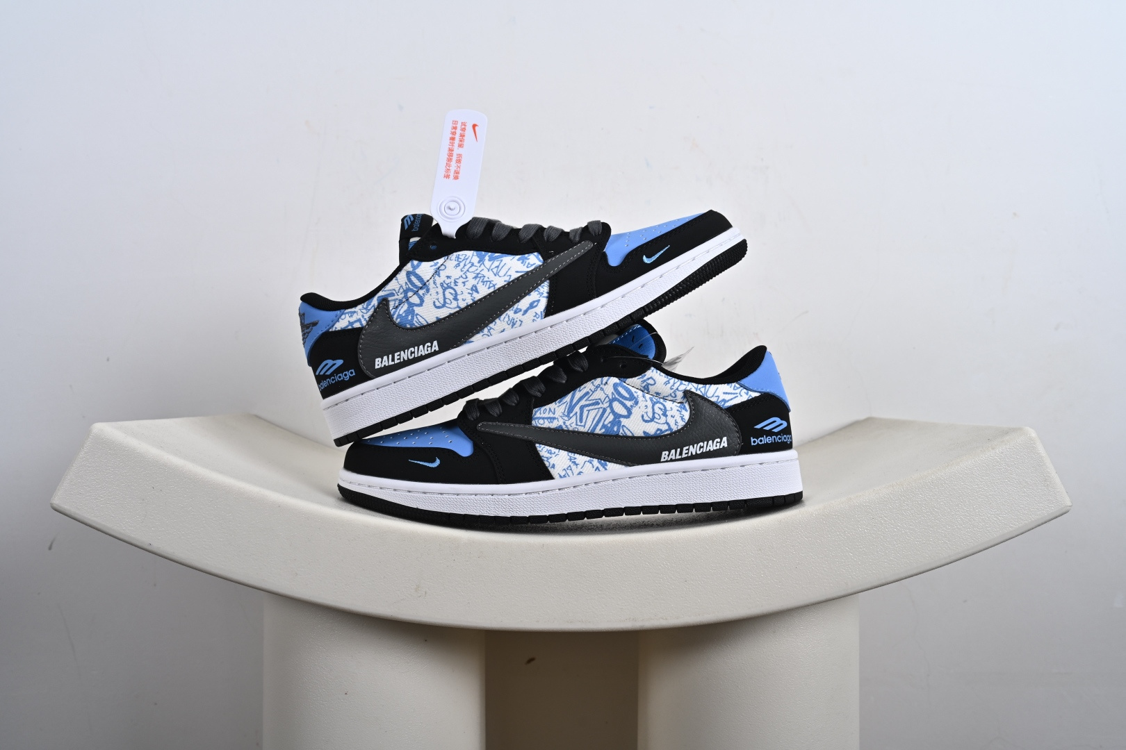 Travis Scott x Fragment Design x Air Jordan 1 Low SP AJ1 乔1 印花 低帮文化休闲板鞋 XD0798-306
