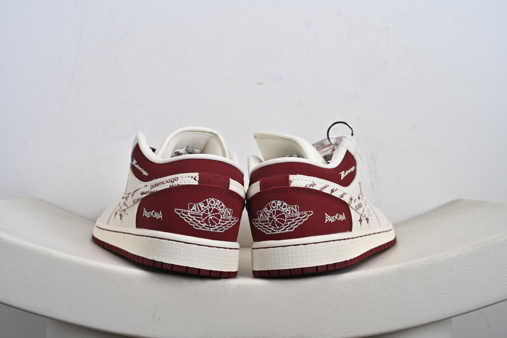 Balenciaga x Air Jordan 1 Low 酒红 LV印花 QD1988-005