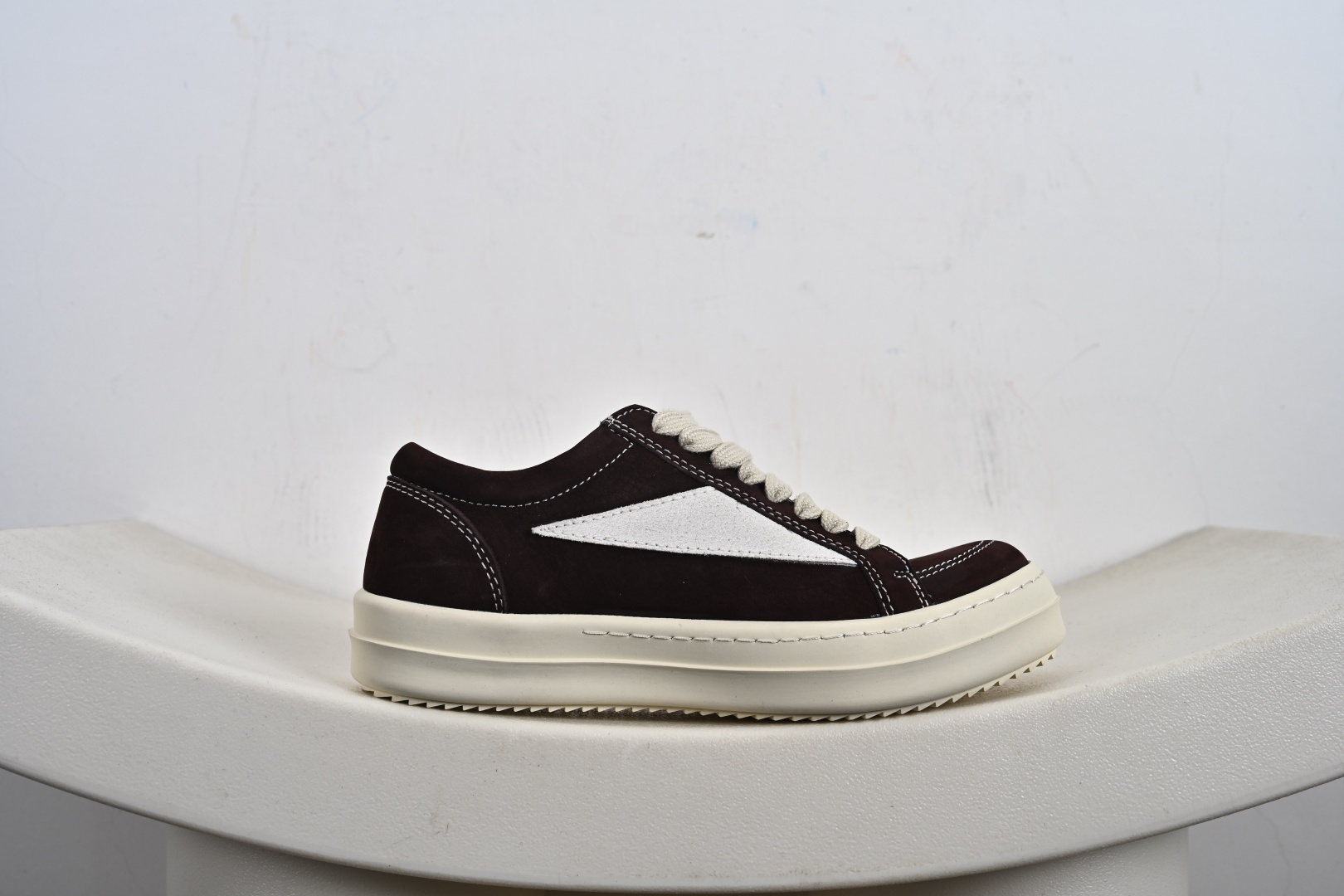 Rick Owens支线品牌DRKSHDW SS23 EDFU Vintage Low- Sneakers”Grey/Milk”低帮系列暗黑高街经典增高休闲运动厚底板鞋