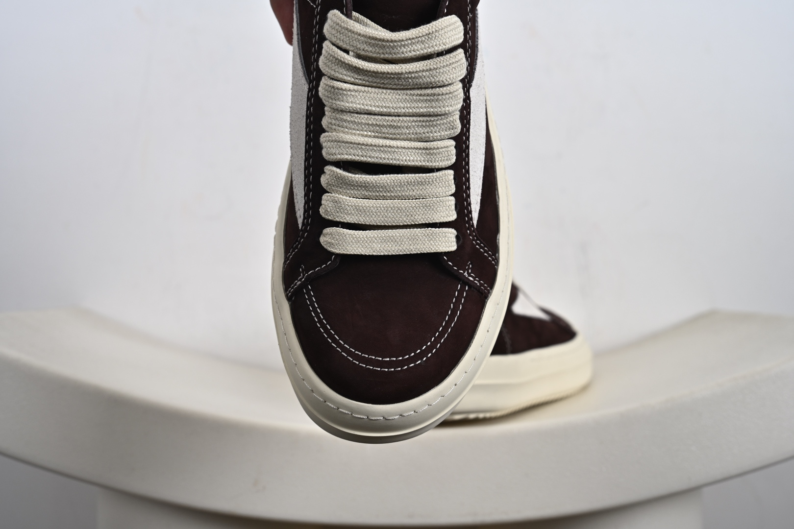 Rick Owens支线品牌DRKSHDW SS23 EDFU Vintage Low- Sneakers”Grey/Milk”低帮系列暗黑高街经典增高休闲运动厚底板鞋