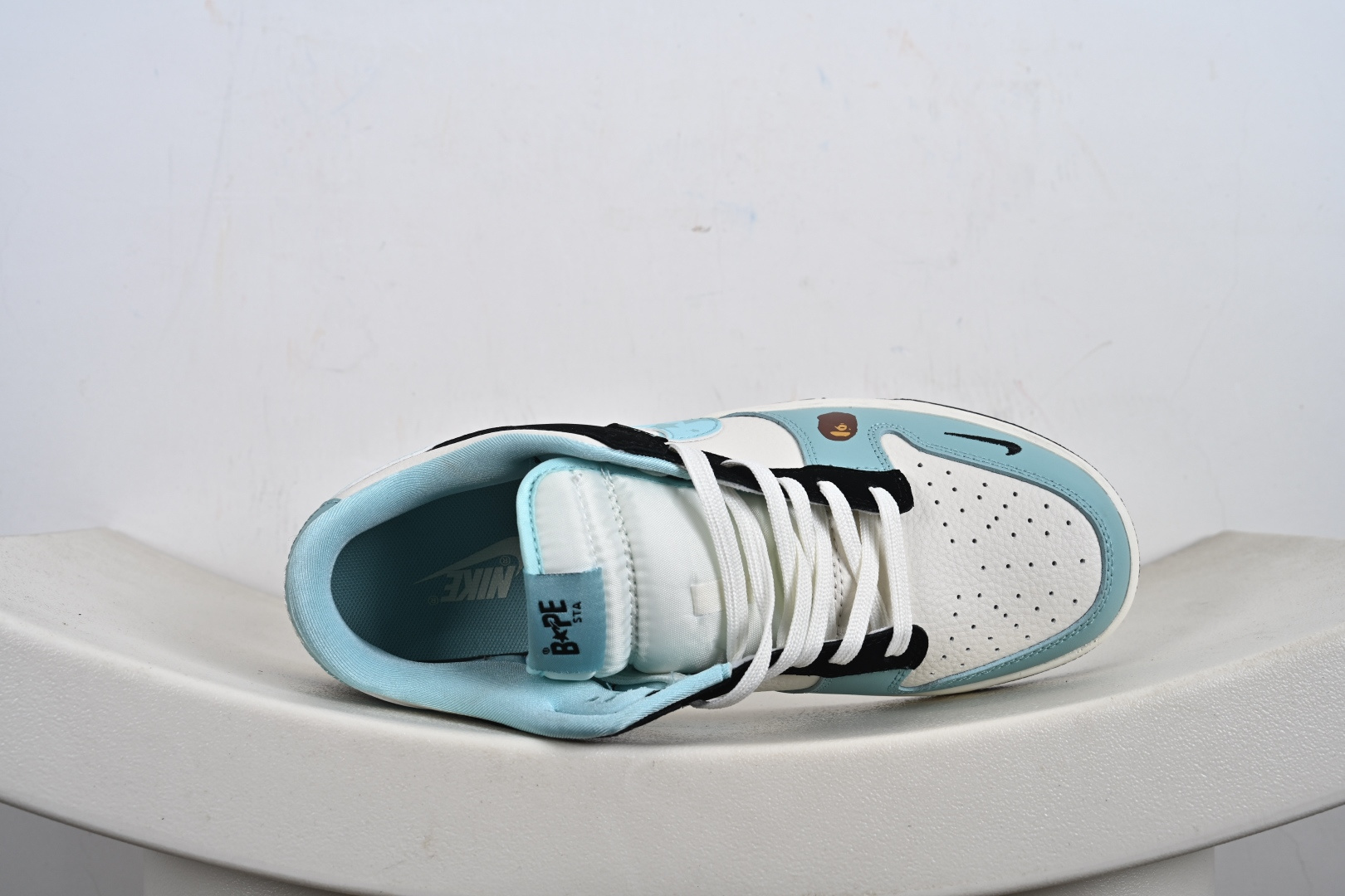 Bape x Nike Dunk Low 米黑蓝双勾 SJ8888-002-莆田鞋,莆田鞋货源,高仿鞋,高仿鞋货源,安福档口,莆田高仿鞋,莆田鞋批发,高仿鞋批发,莆田高仿运动鞋,高仿运动鞋,莆田运动鞋 Bape x Nike Dunk Low 米黑蓝双勾 SJ8888-002