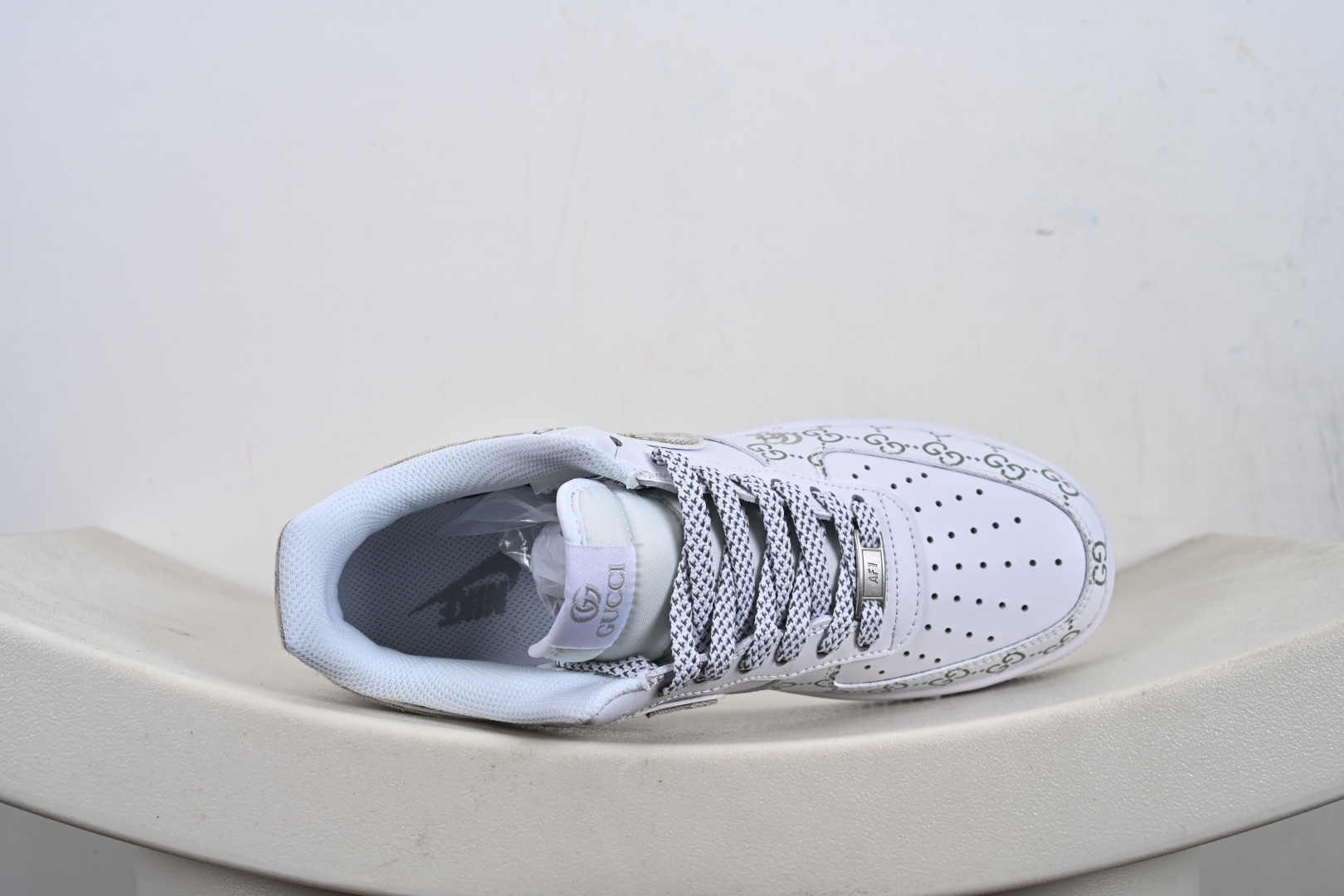 240 NIke Air Force 1 '07 Low “LV，GUCCI联名——棕白色”空军一号 低帮 运动鞋 XX3168-131