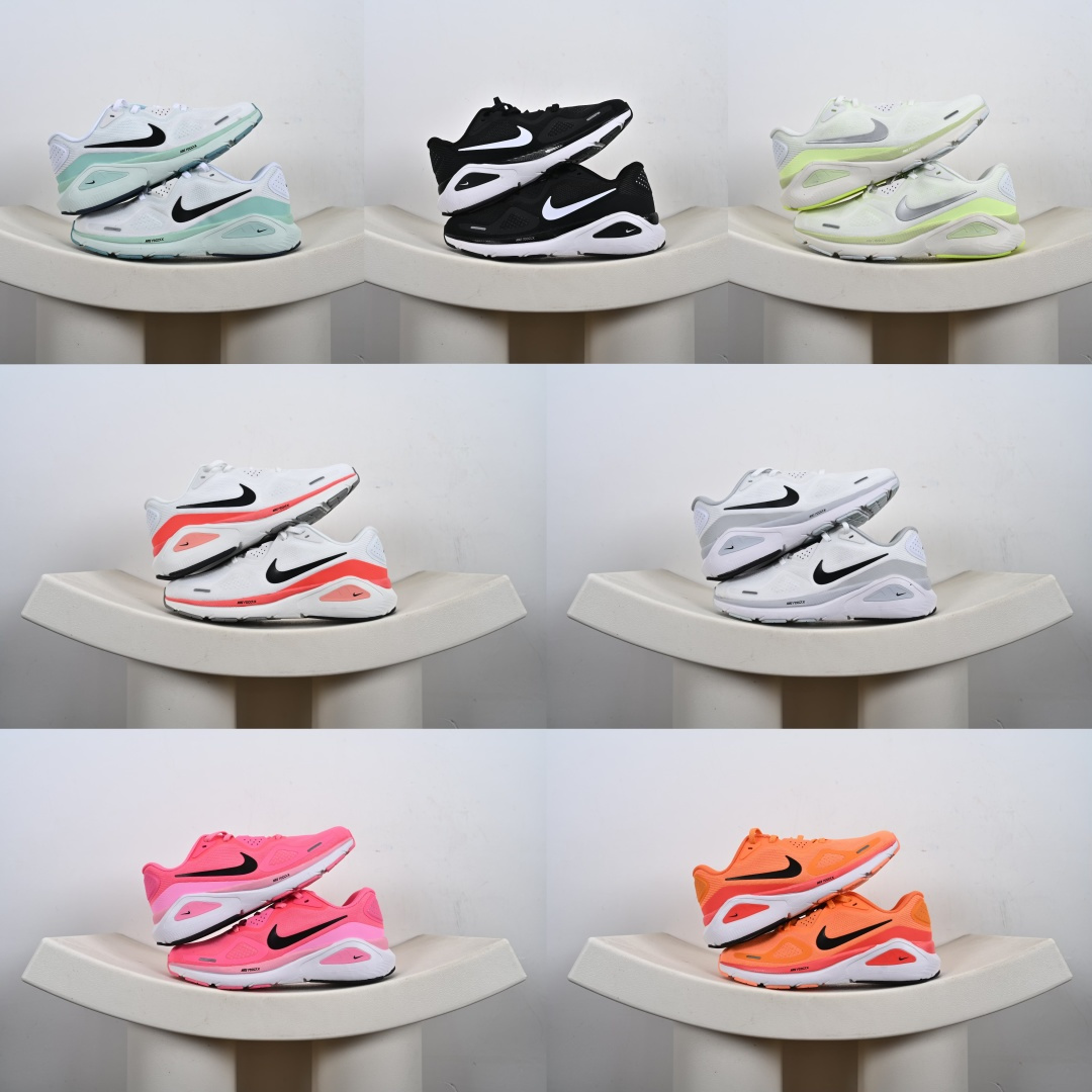 #合集💕 支持放店 【公司级】Air Zoom Structure 26轻量跑鞋 鞋面采用透气工程网眼材质制作,鞋身整体轻盈舒适透气,鞋子颜色以玫红色为主色调!耐克Logo以黑色搭配,整体颜色非常协调,简约风格,让日穿的穿搭更时尚.前掌搭载Air Zoom气垫,中底采用泡棉减震科技 货号:HJ1102 Y6-E2